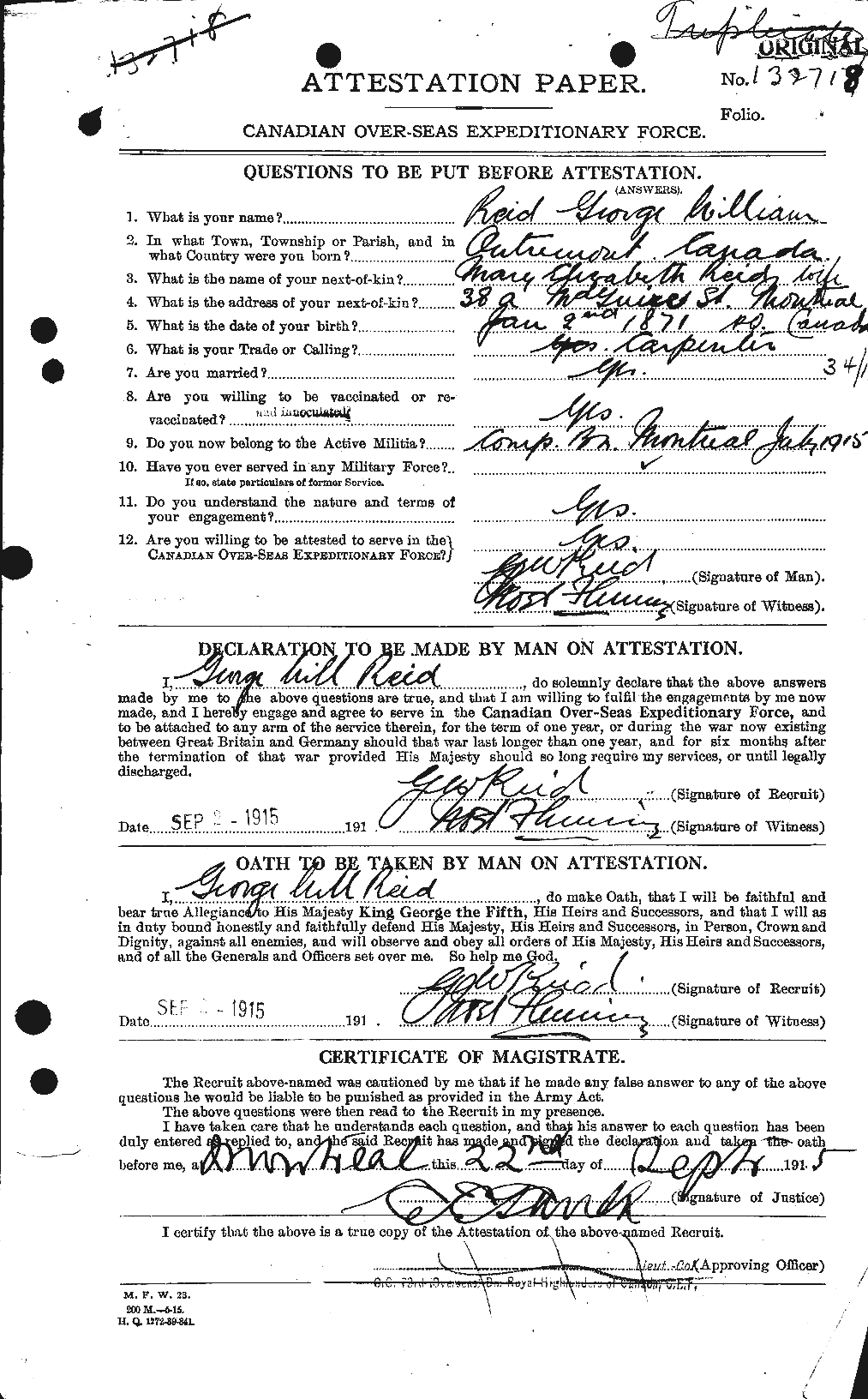 Personnel Records of the First World War - CEF 598550a