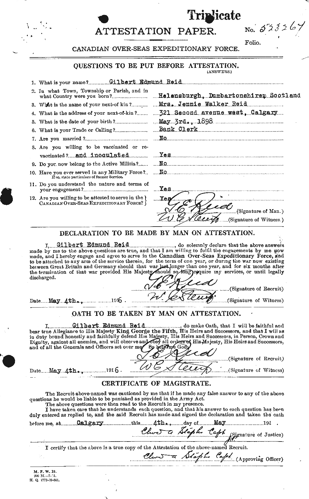 Personnel Records of the First World War - CEF 598553a