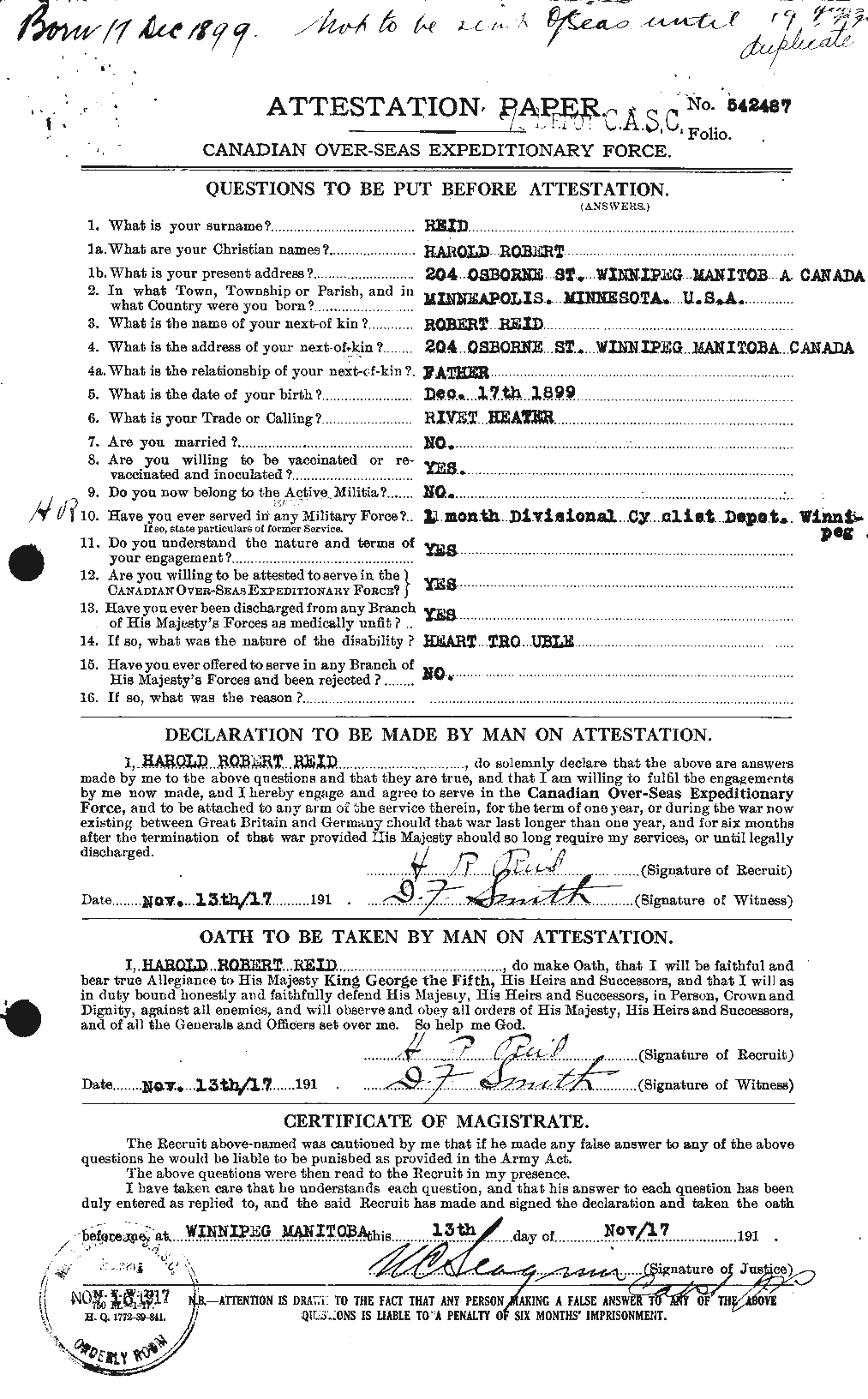 Personnel Records of the First World War - CEF 598565a