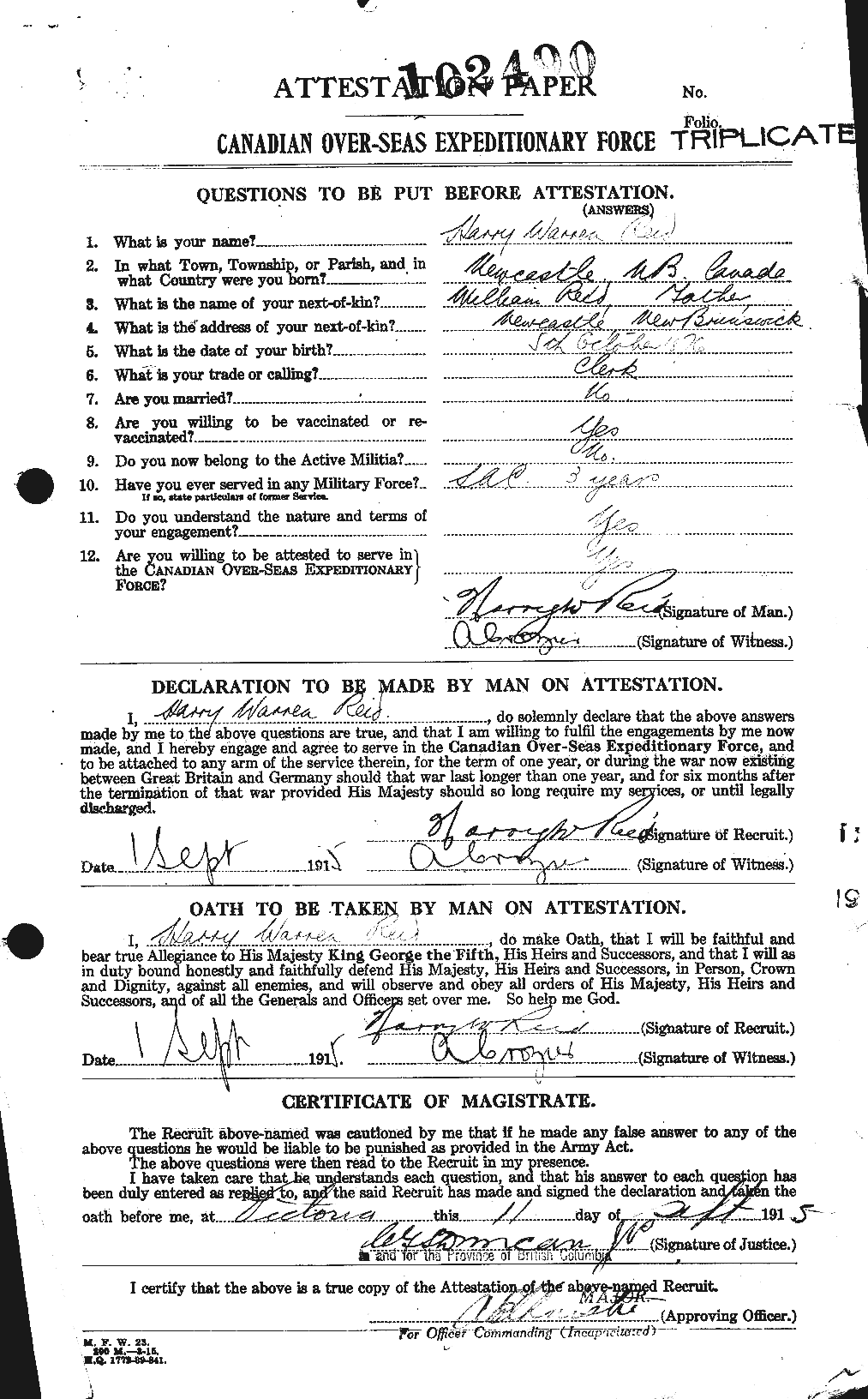 Personnel Records of the First World War - CEF 598589a