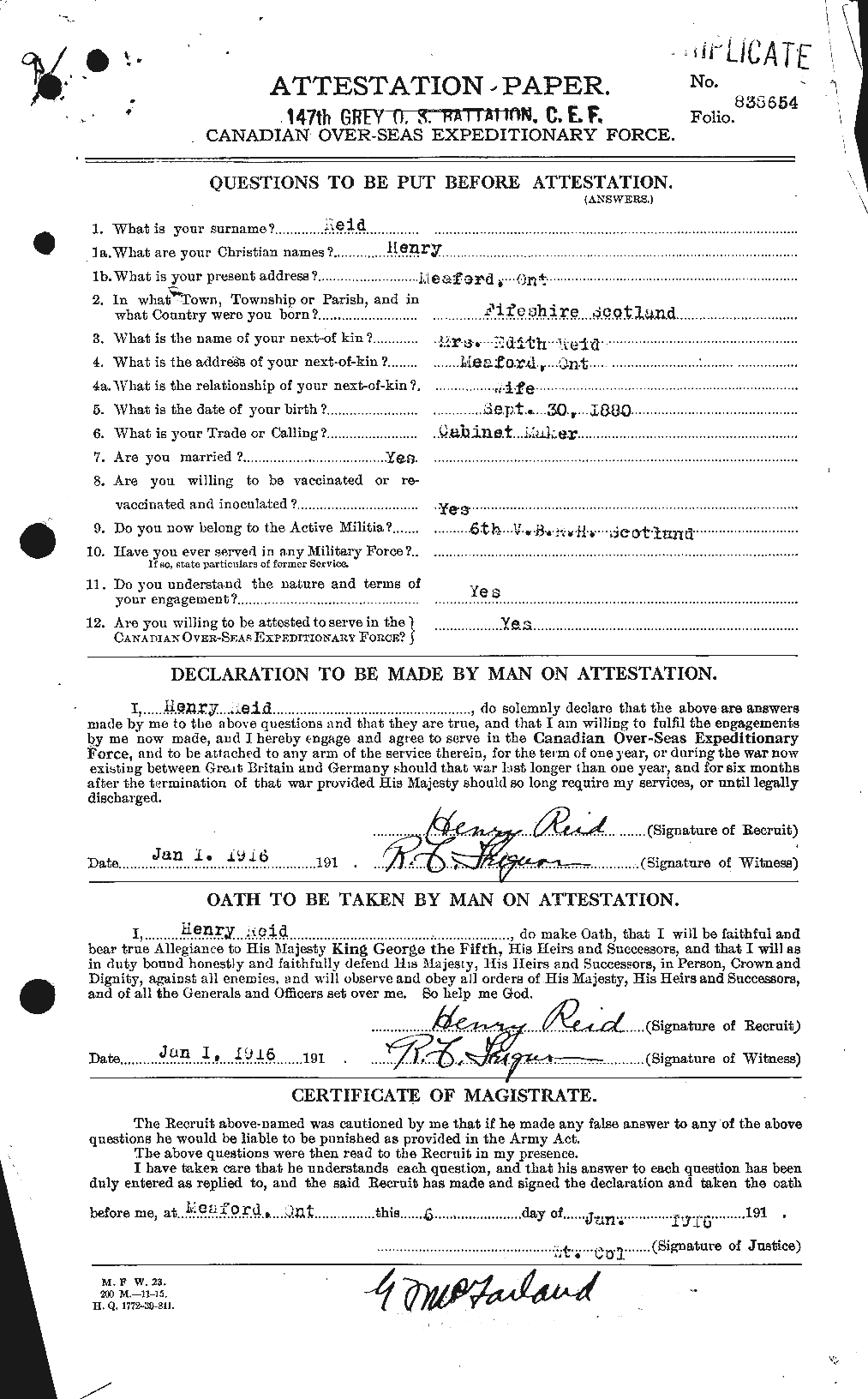 Personnel Records of the First World War - CEF 598594a