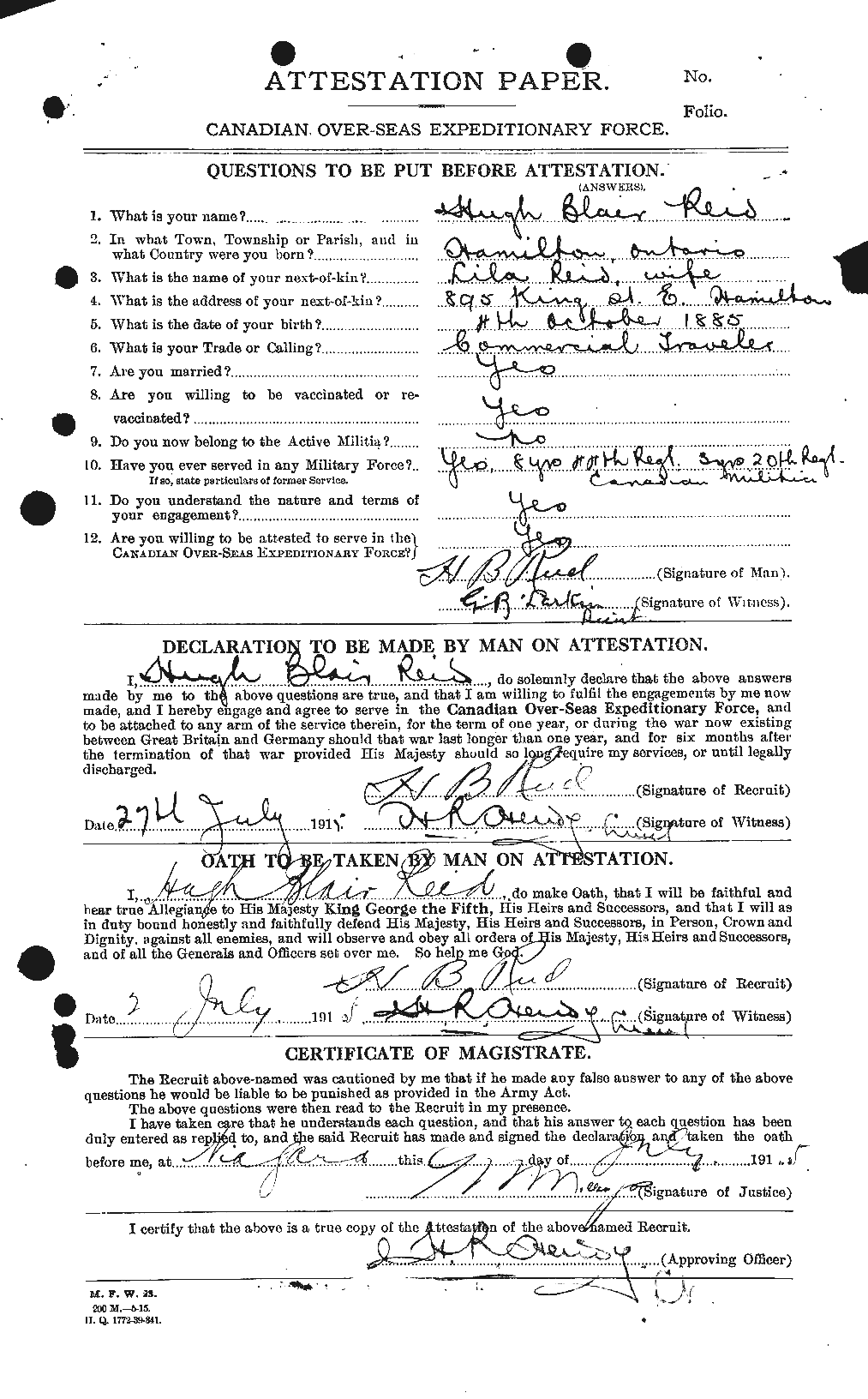 Personnel Records of the First World War - CEF 598626a