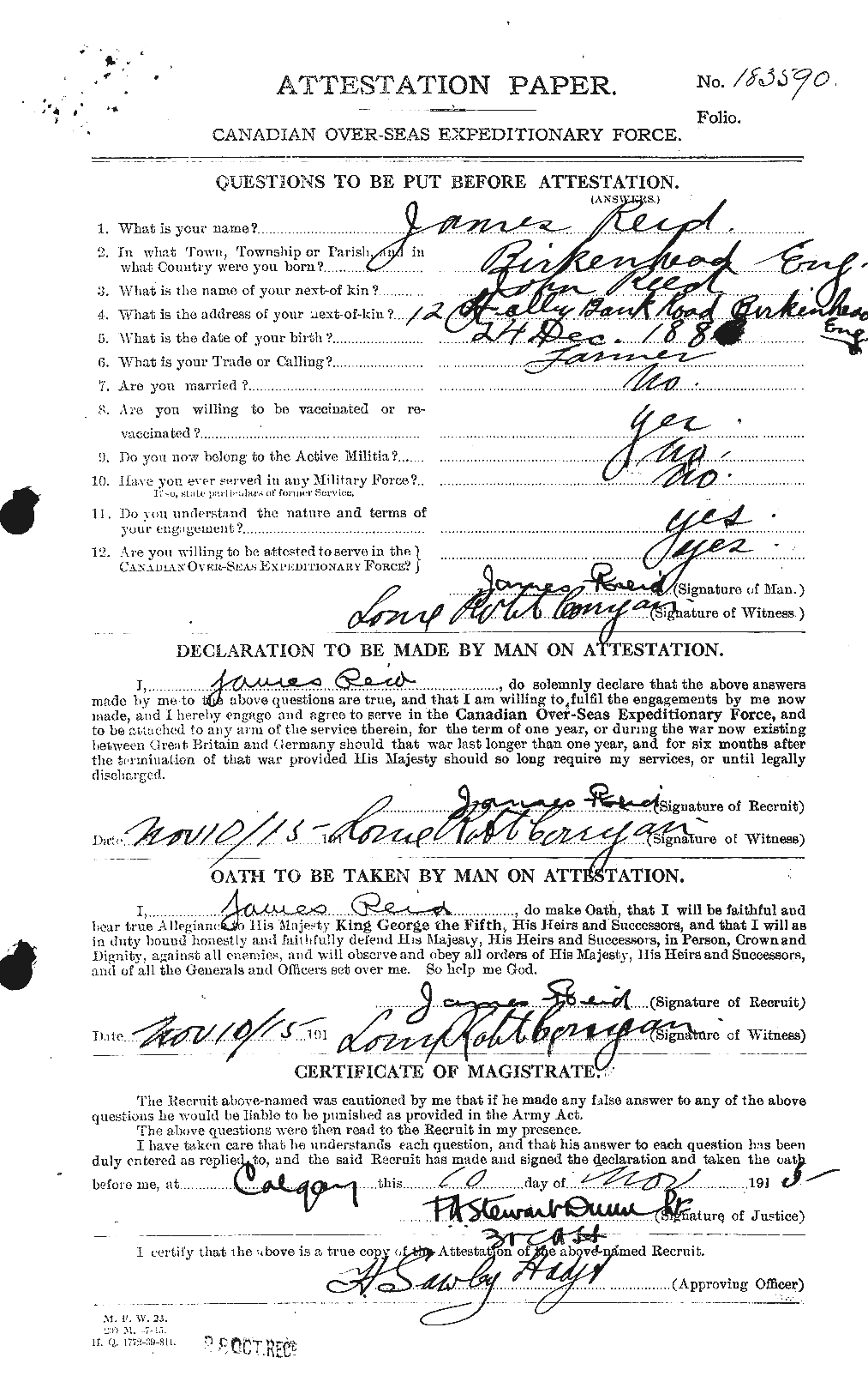 Personnel Records of the First World War - CEF 598652a