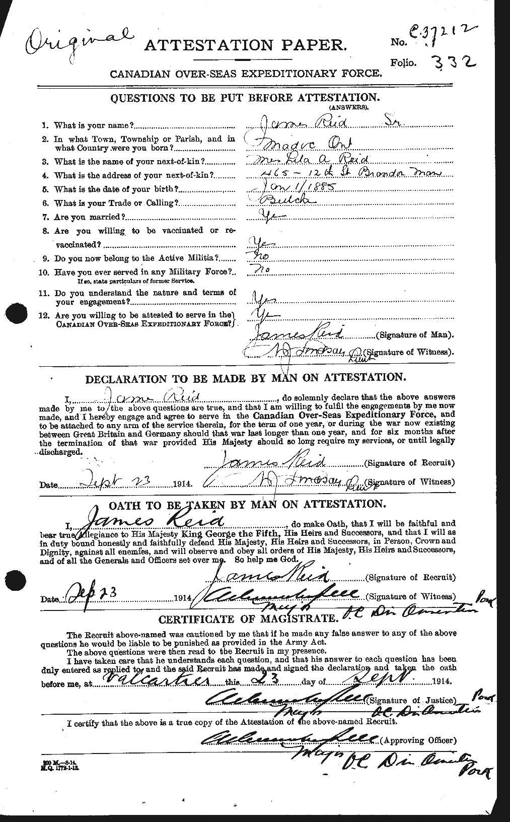 Personnel Records of the First World War - CEF 598666a