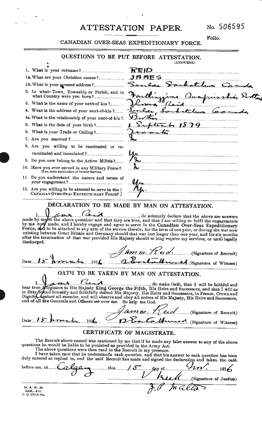 Personnel Records of the First World War - CEF 598684a