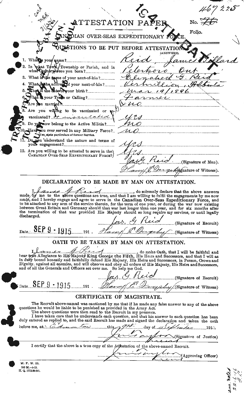 Personnel Records of the First World War - CEF 598713a