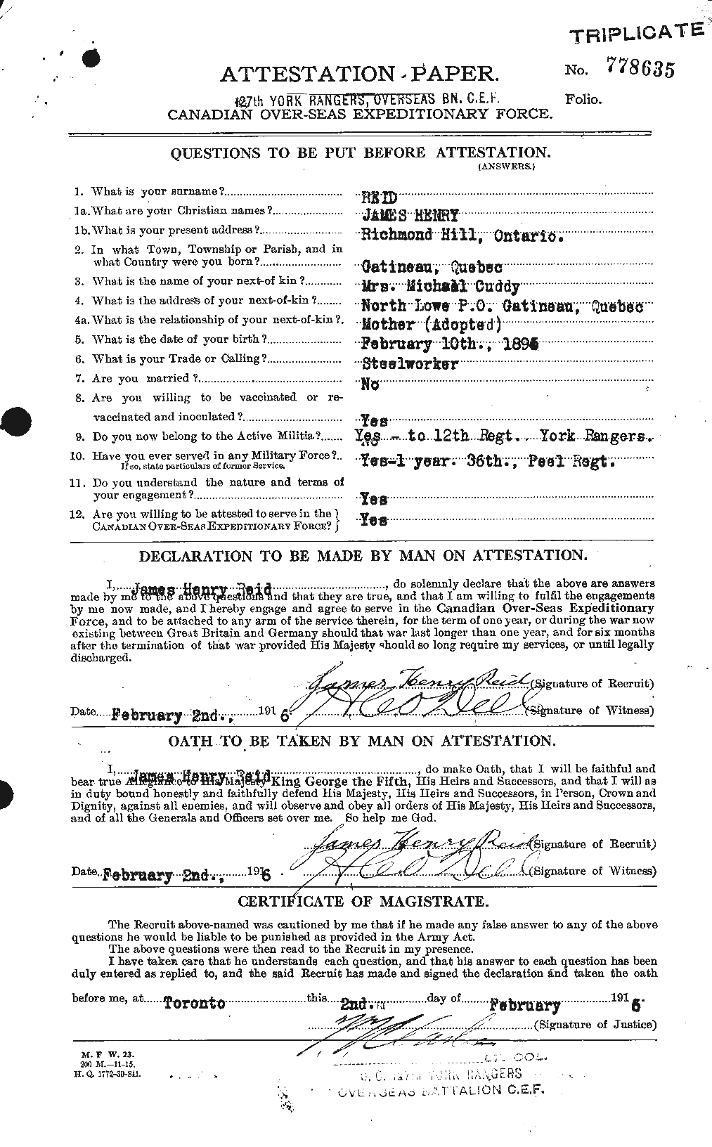 Personnel Records of the First World War - CEF 598717a