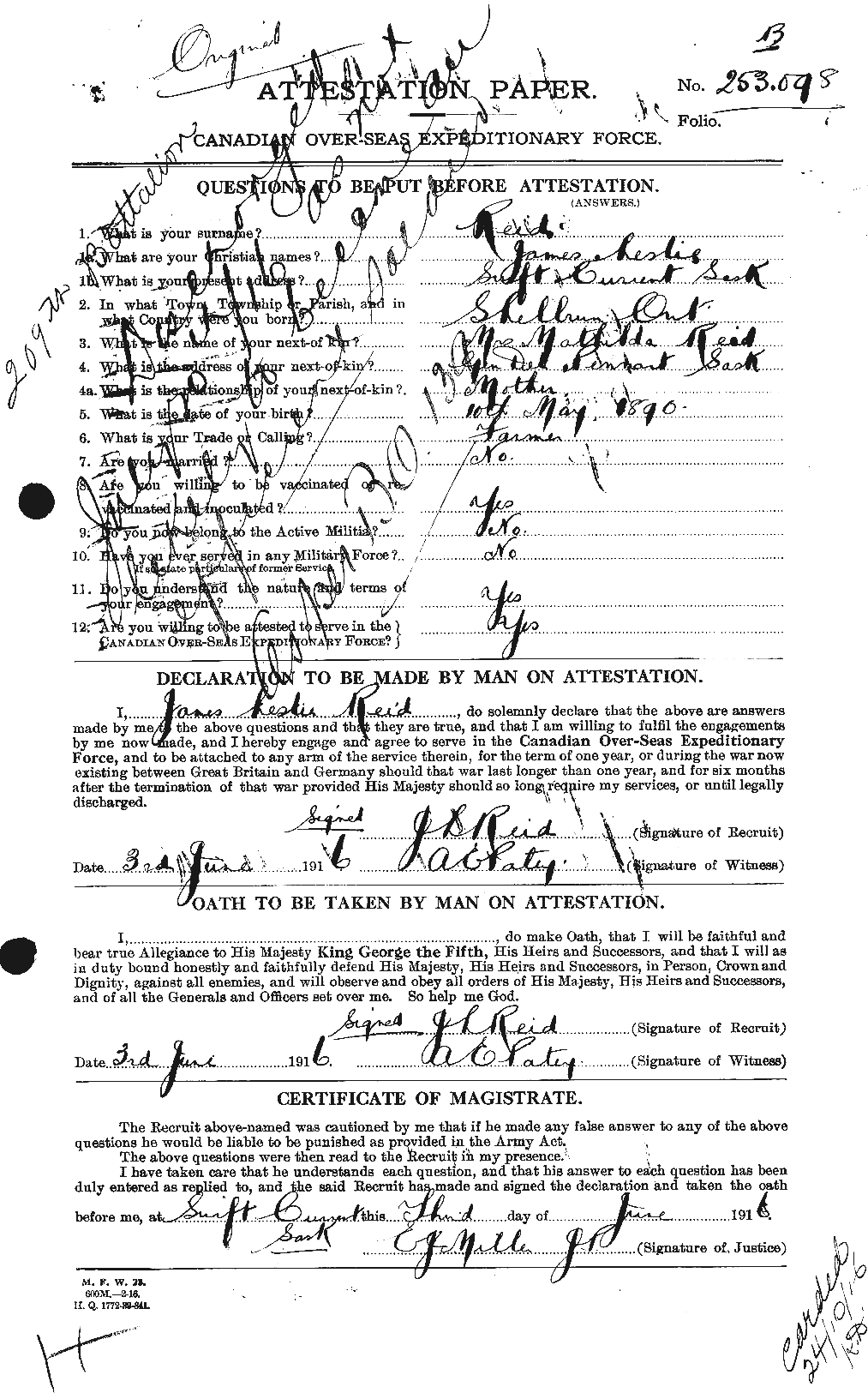 Personnel Records of the First World War - CEF 598723a