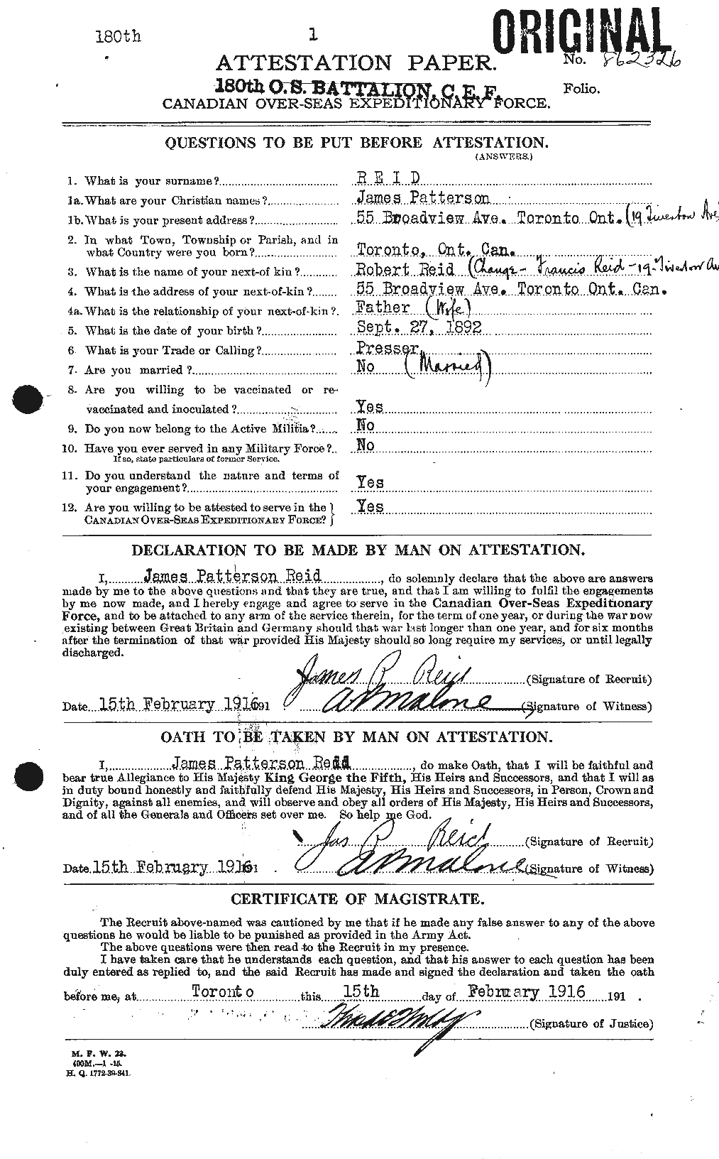 Personnel Records of the First World War - CEF 598732a