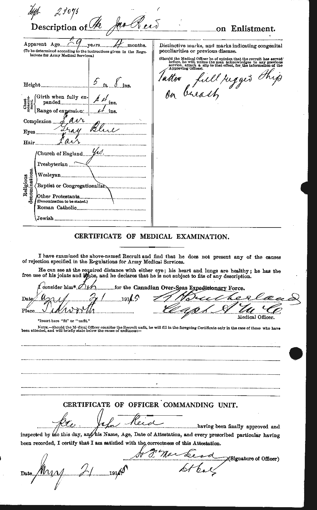 Personnel Records of the First World War - CEF 598745b