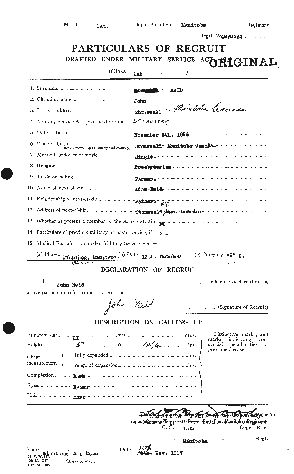 Personnel Records of the First World War - CEF 598765a
