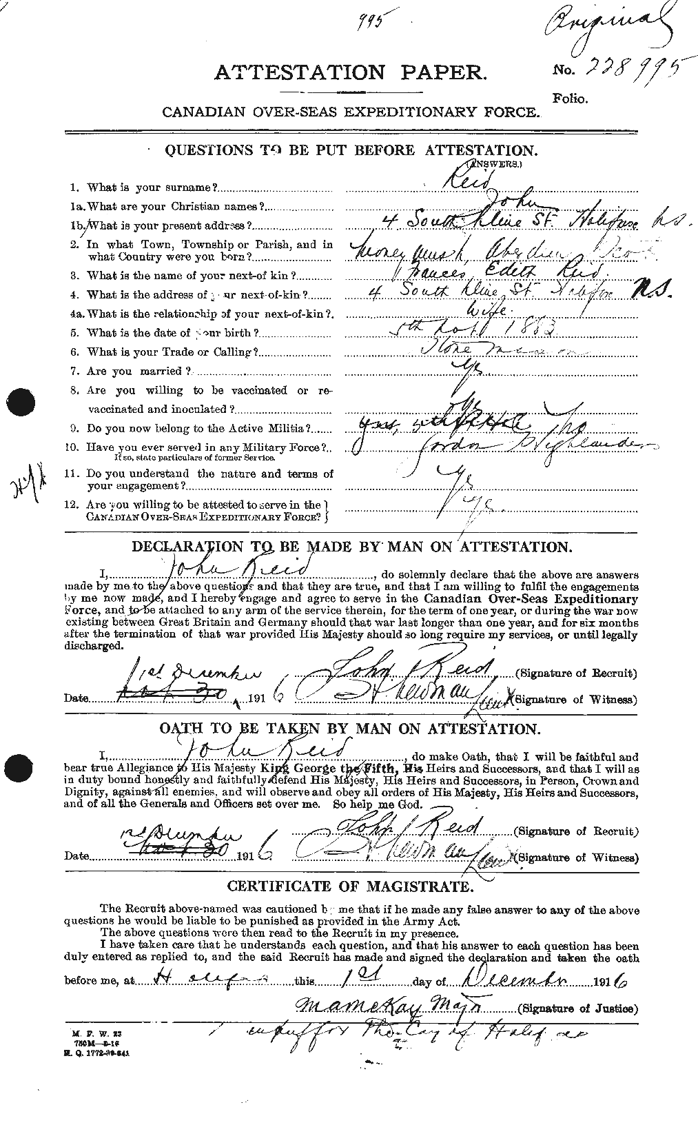 Personnel Records of the First World War - CEF 598782a