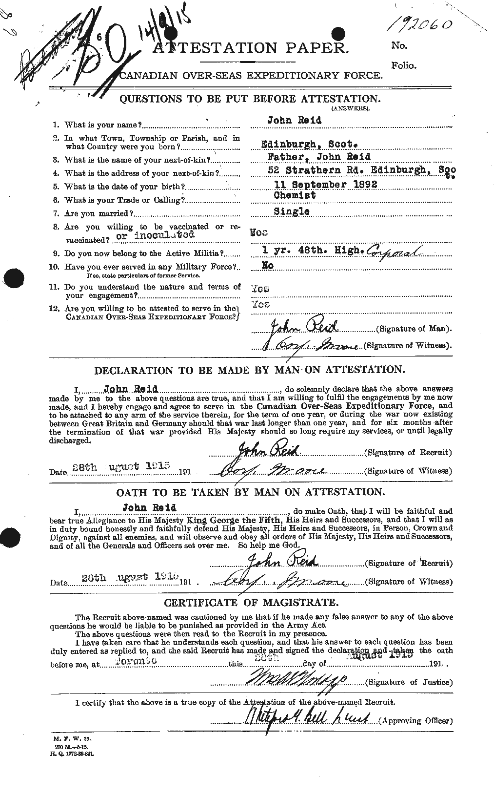 Personnel Records of the First World War - CEF 598786a