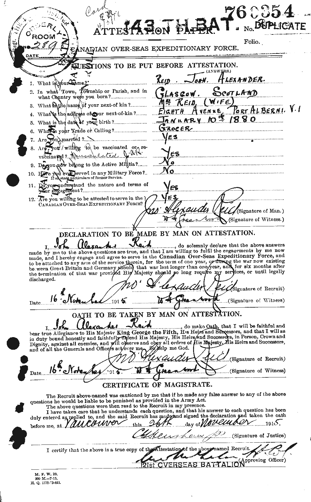 Personnel Records of the First World War - CEF 598819a
