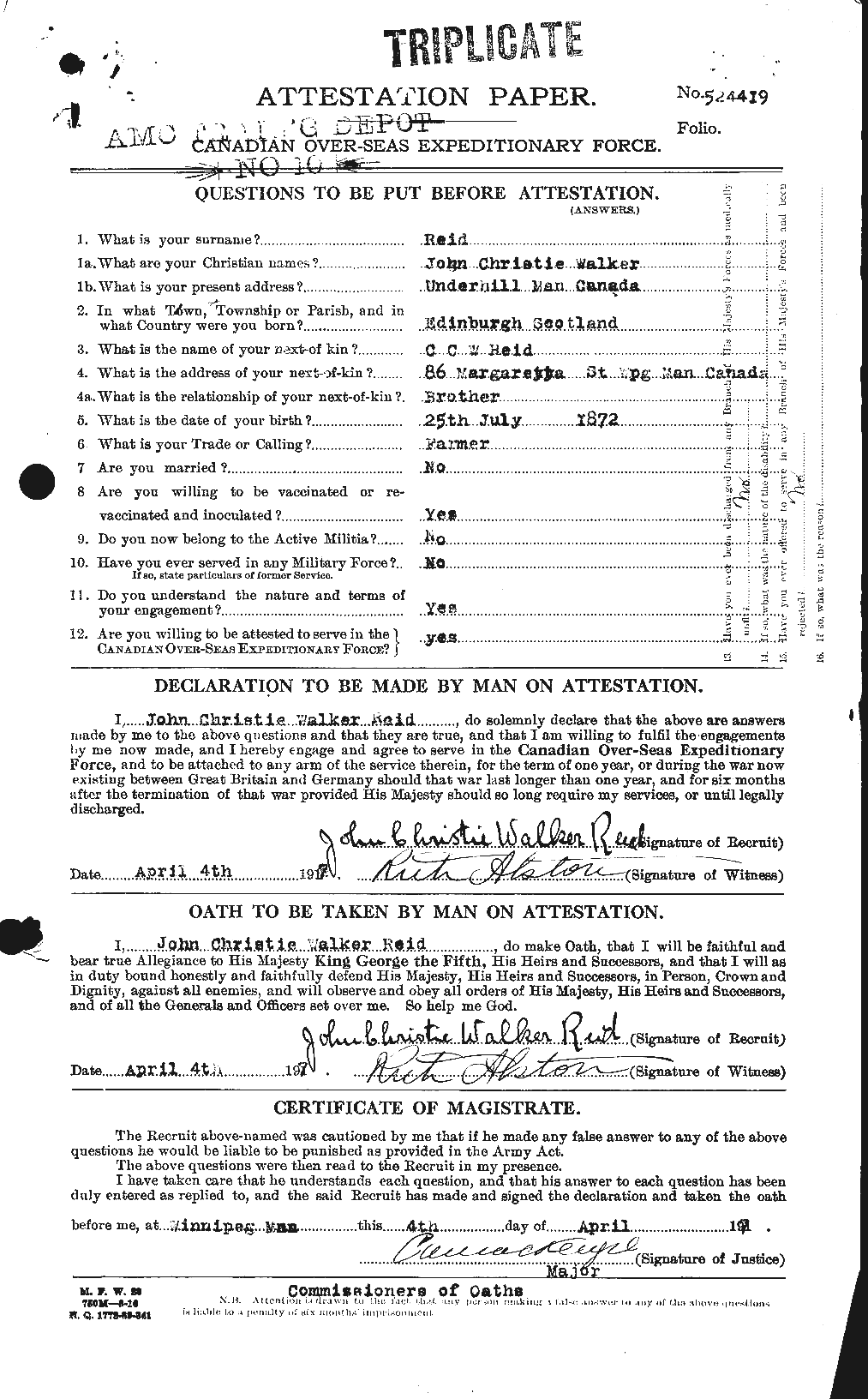 Personnel Records of the First World War - CEF 598827a