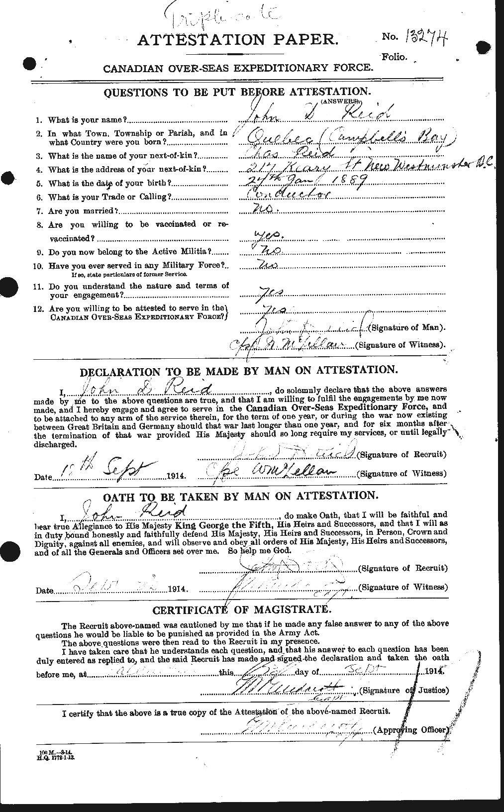 Personnel Records of the First World War - CEF 598829a