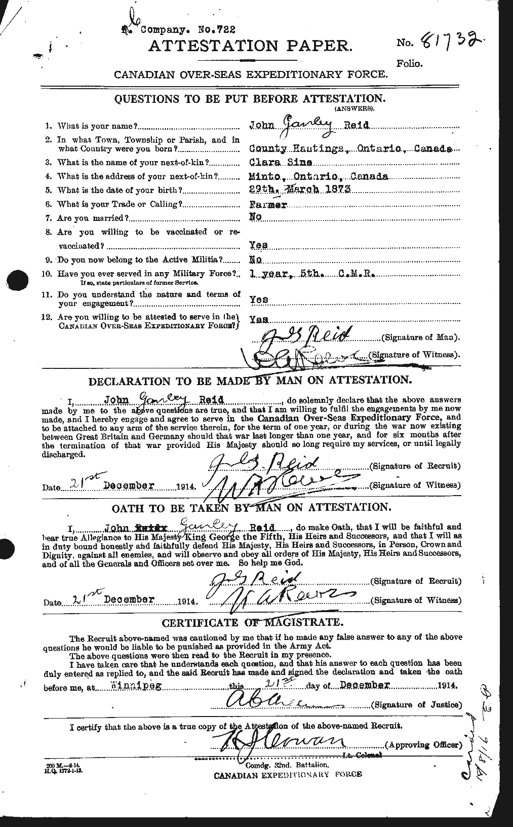 Personnel Records of the First World War - CEF 598840a
