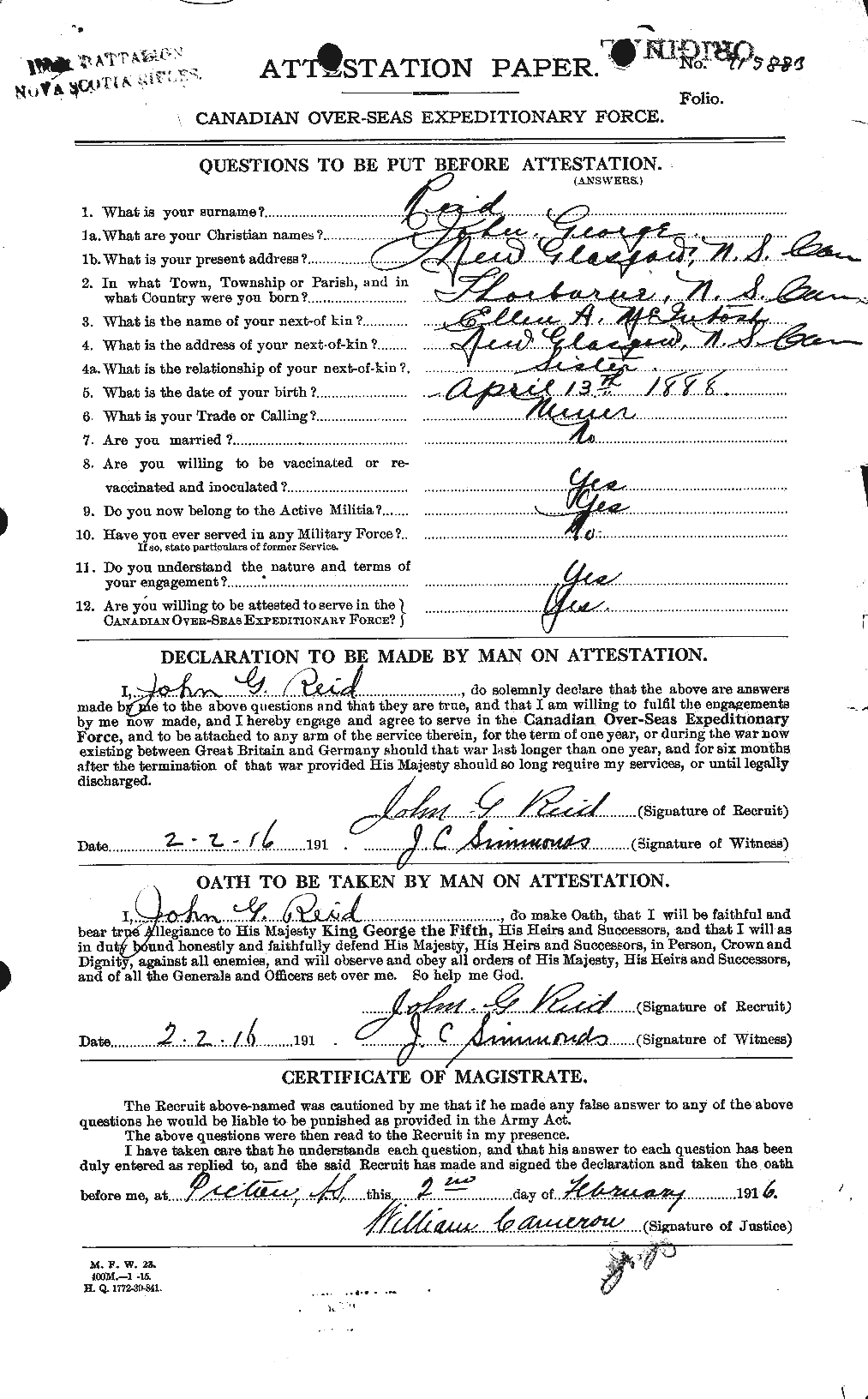 Personnel Records of the First World War - CEF 598842a