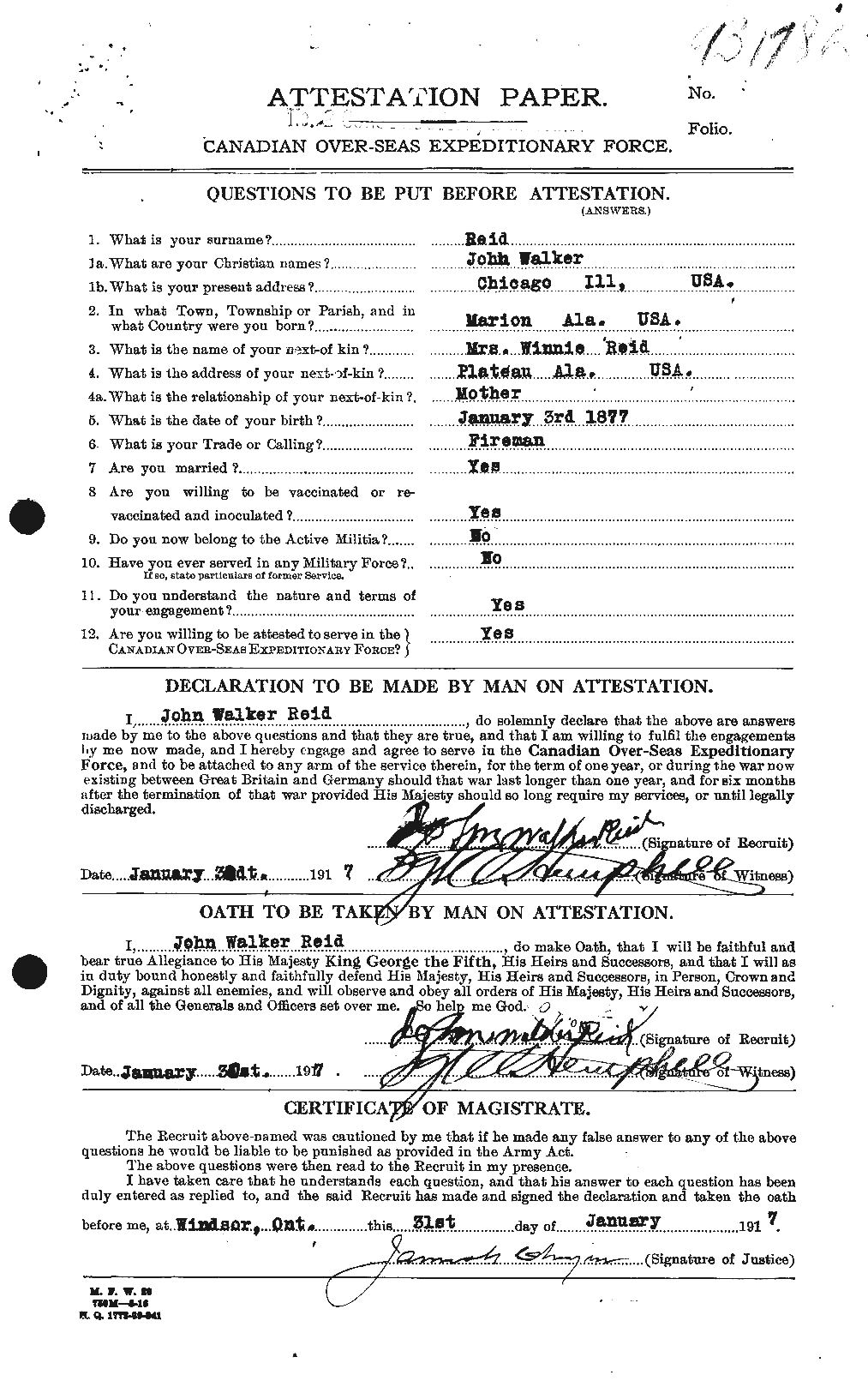 Personnel Records of the First World War - CEF 598878a