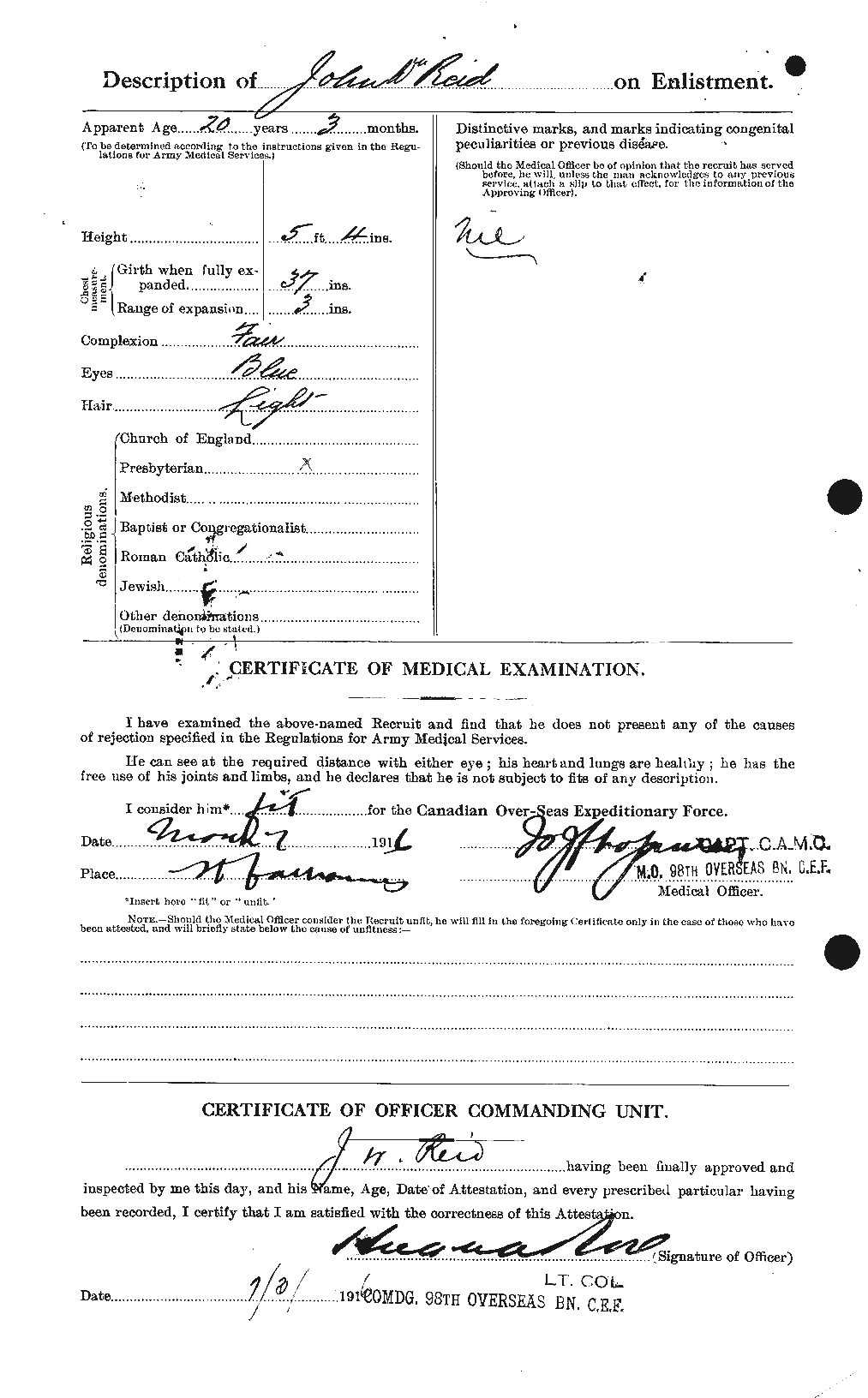 Personnel Records of the First World War - CEF 598882b
