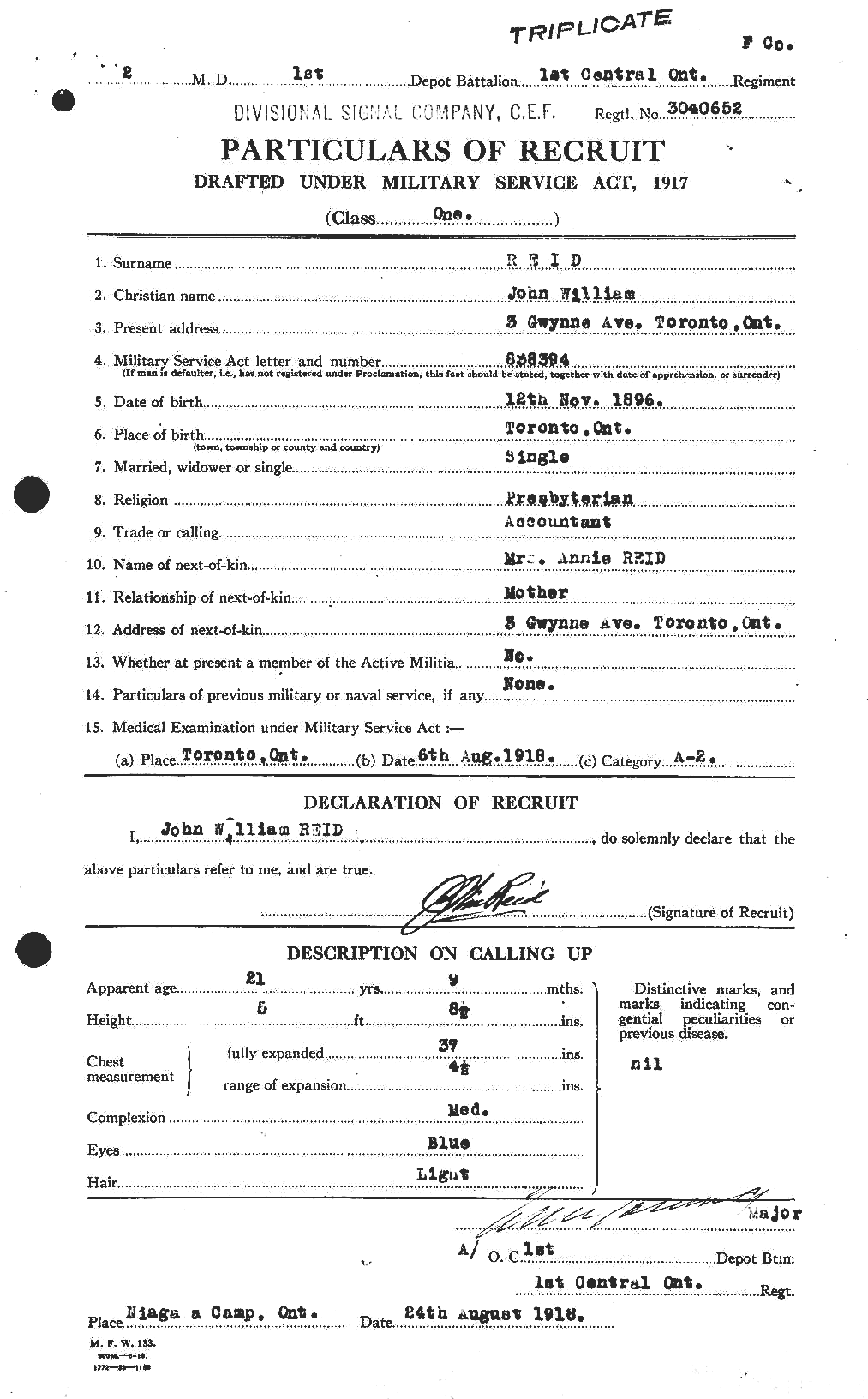 Personnel Records of the First World War - CEF 598883a