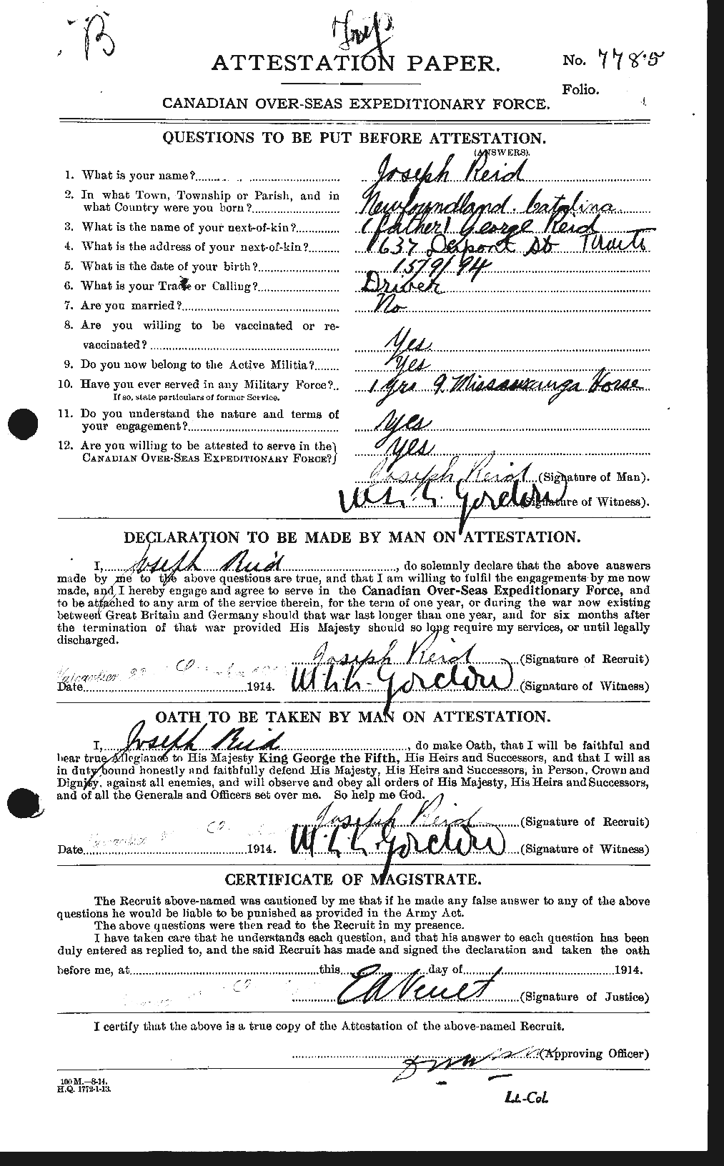 Personnel Records of the First World War - CEF 598891a