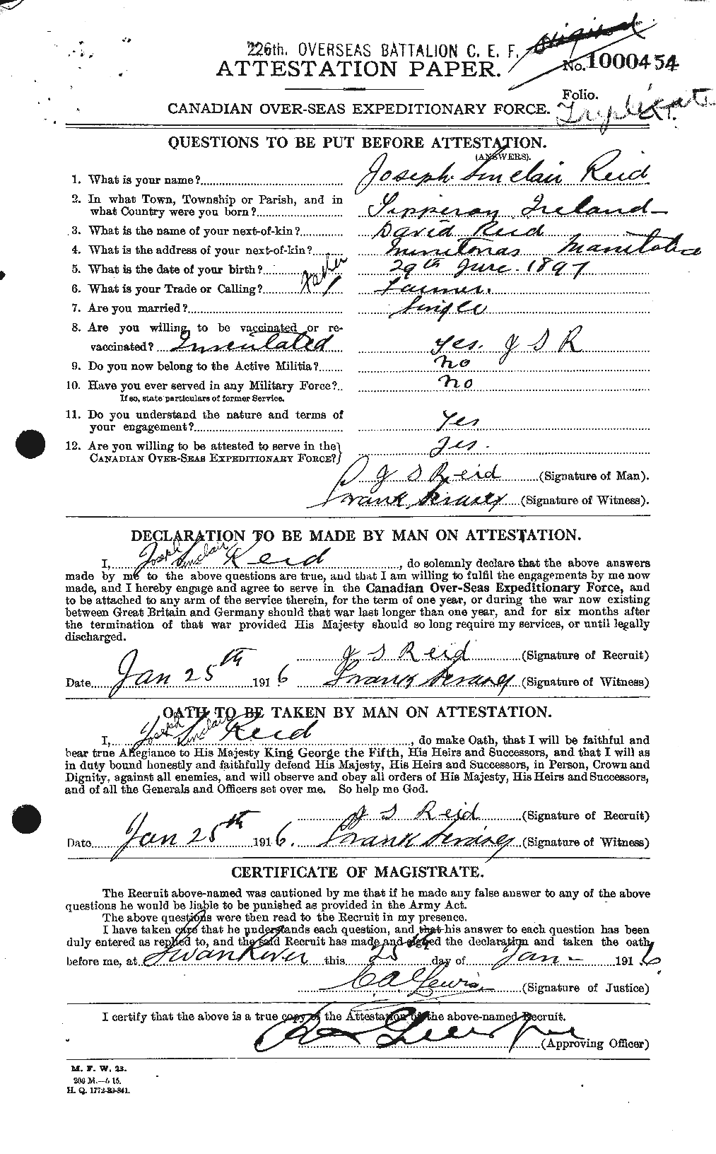 Personnel Records of the First World War - CEF 598901a