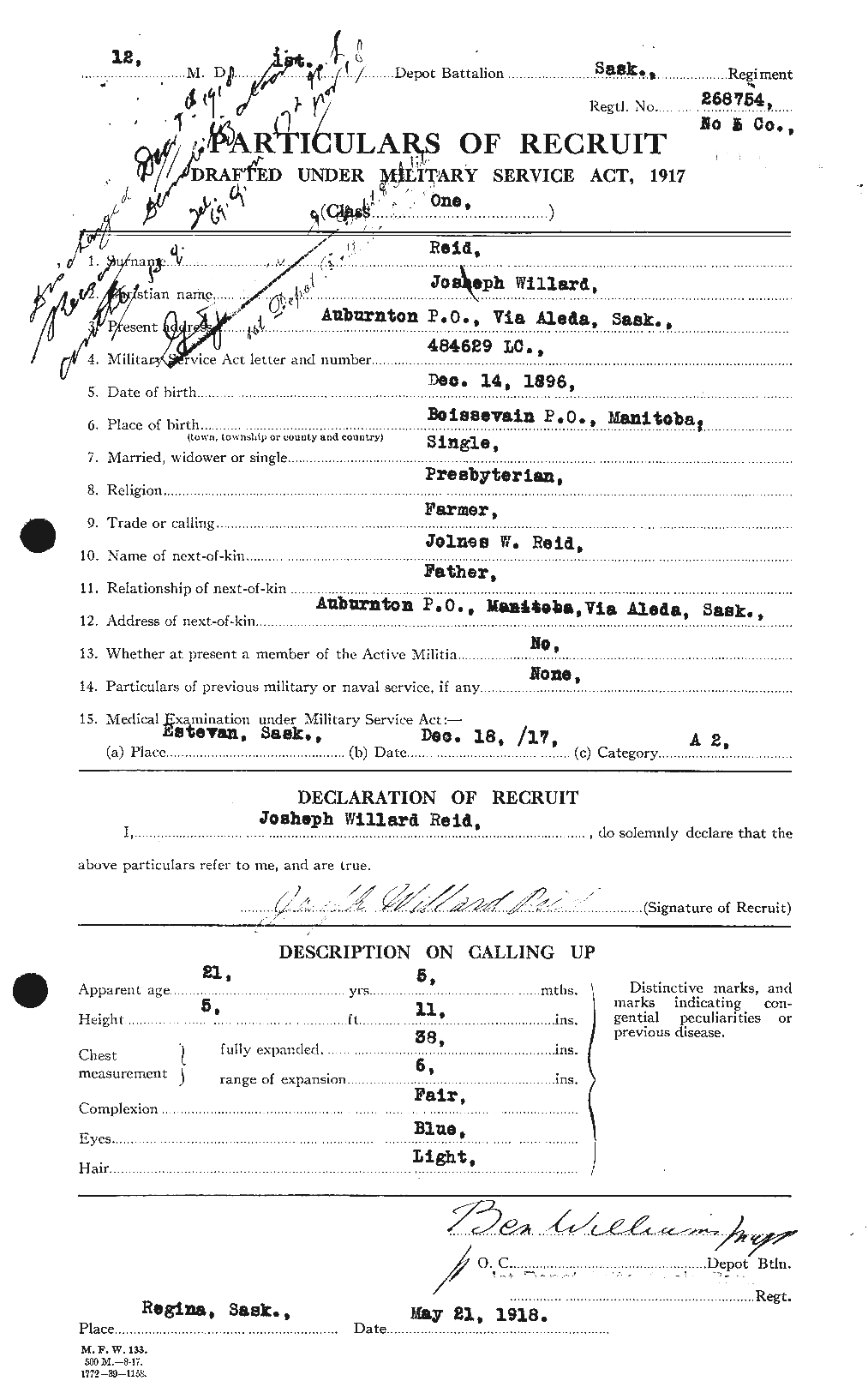 Personnel Records of the First World War - CEF 598903a