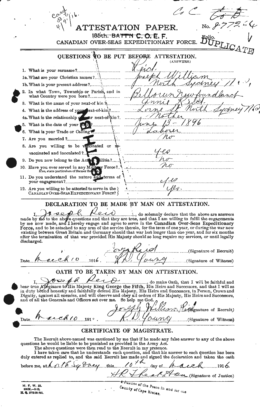 Personnel Records of the First World War - CEF 598904a