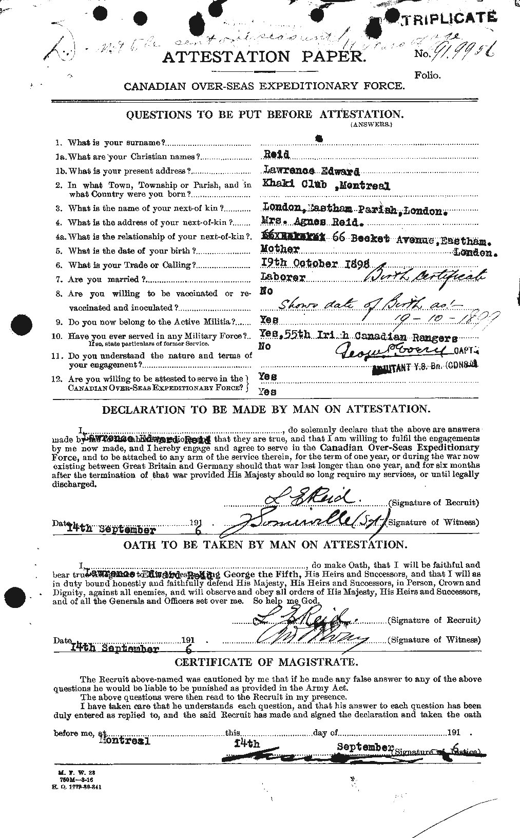 Personnel Records of the First World War - CEF 598912a
