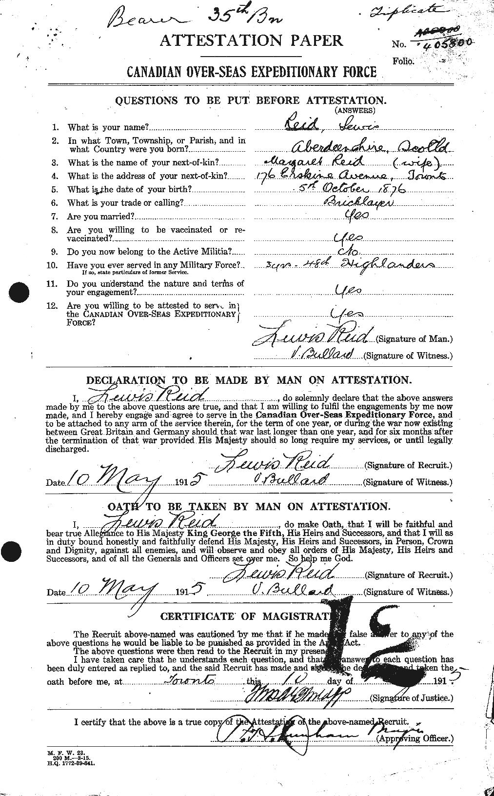 Personnel Records of the First World War - CEF 598922a