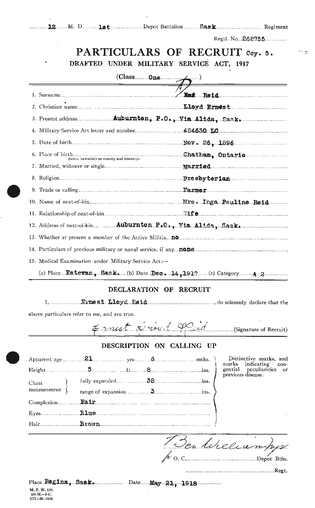 Personnel Records of the First World War - CEF 598926a