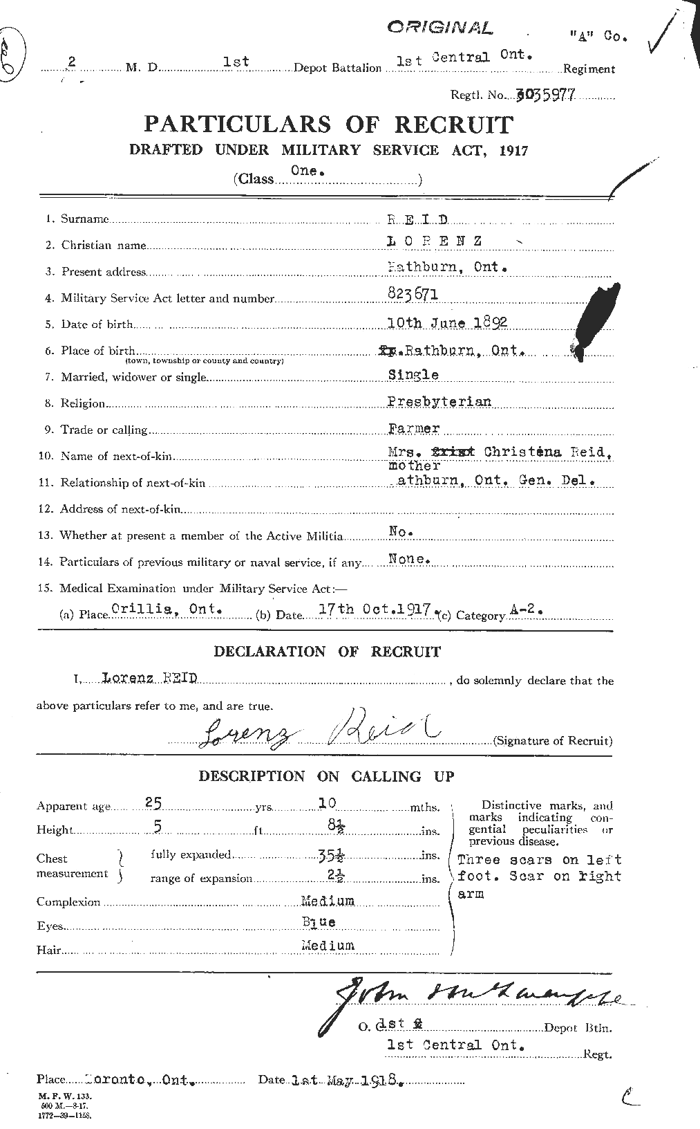 Personnel Records of the First World War - CEF 598927a