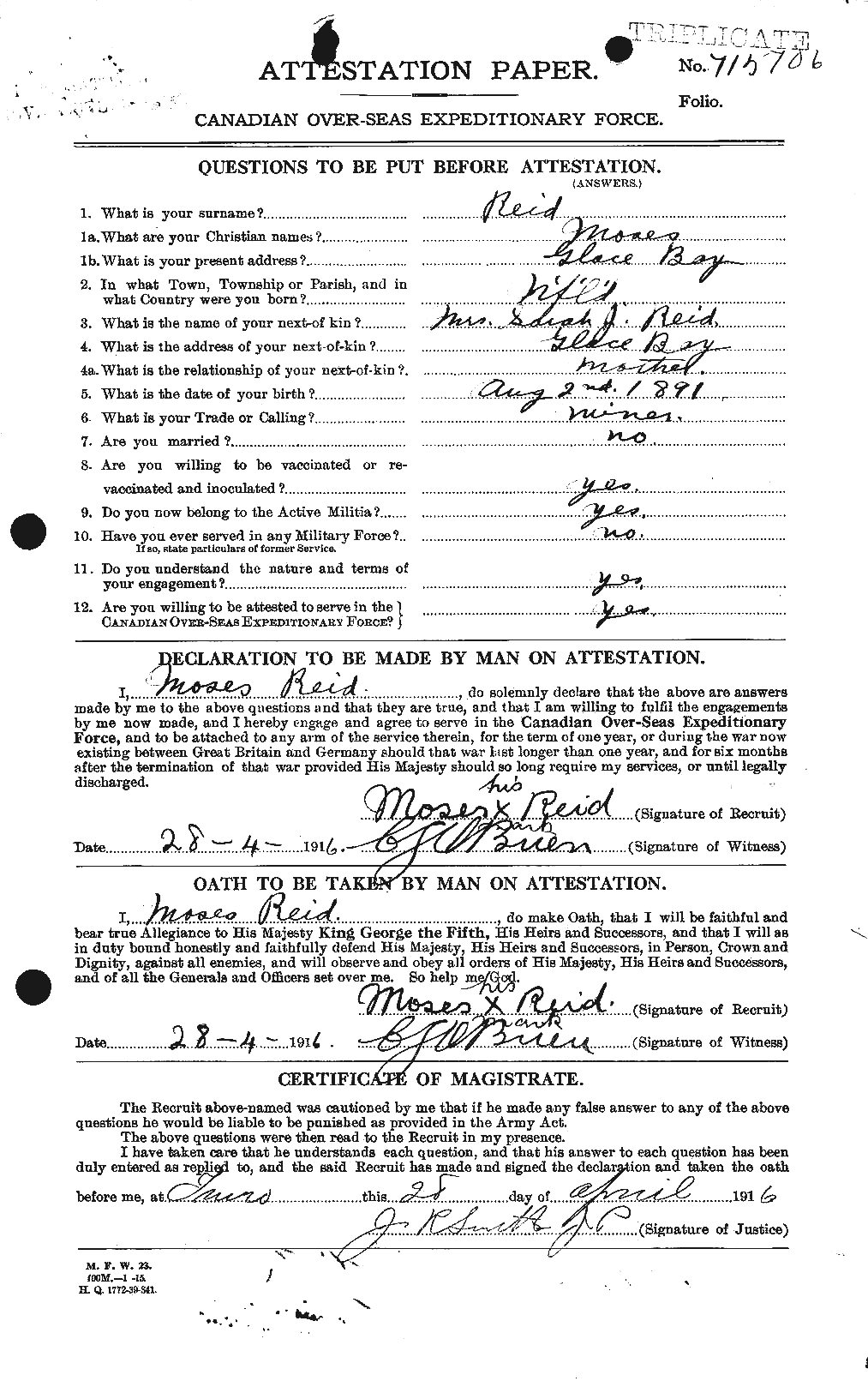 Personnel Records of the First World War - CEF 598957a