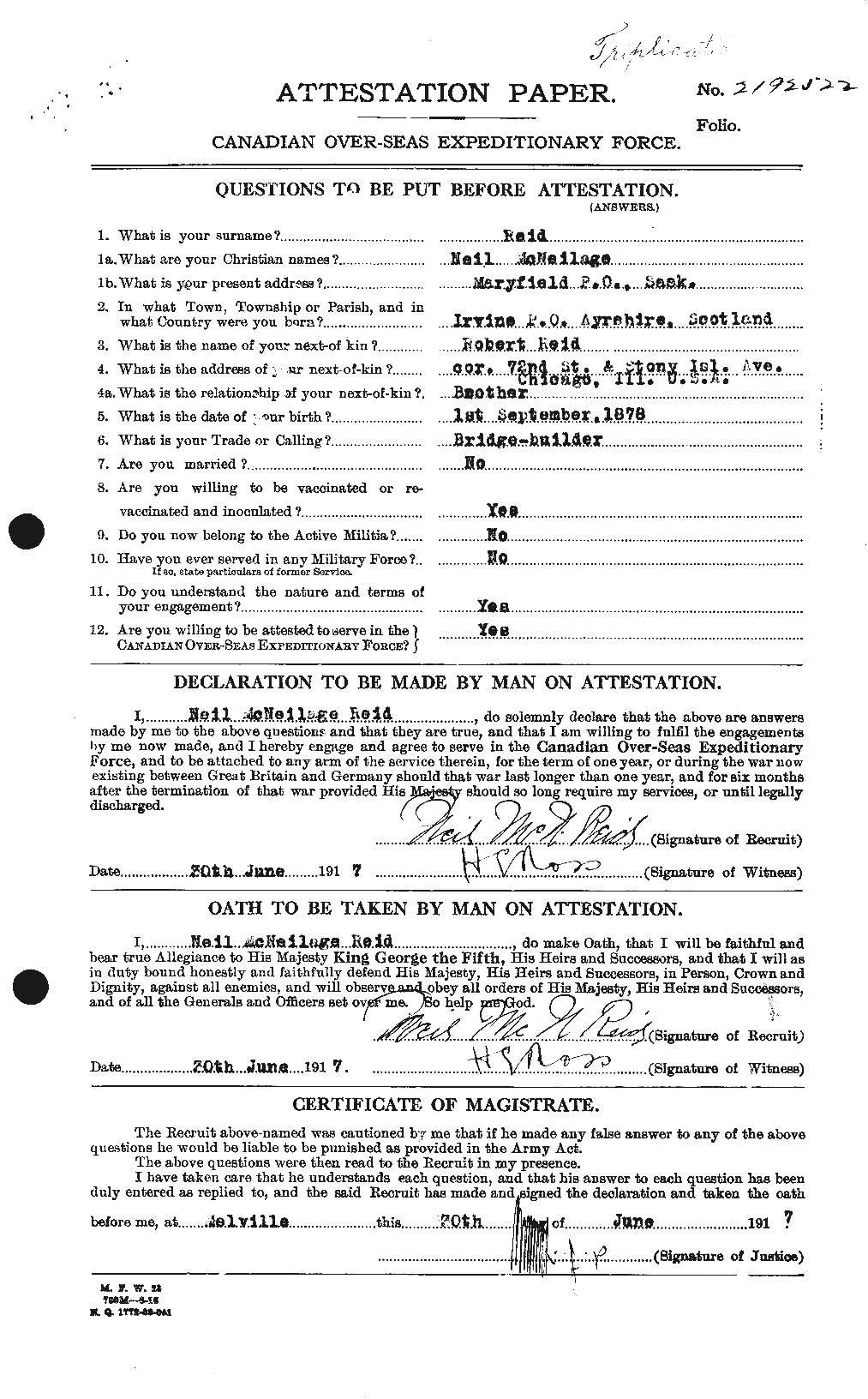 Personnel Records of the First World War - CEF 598960a