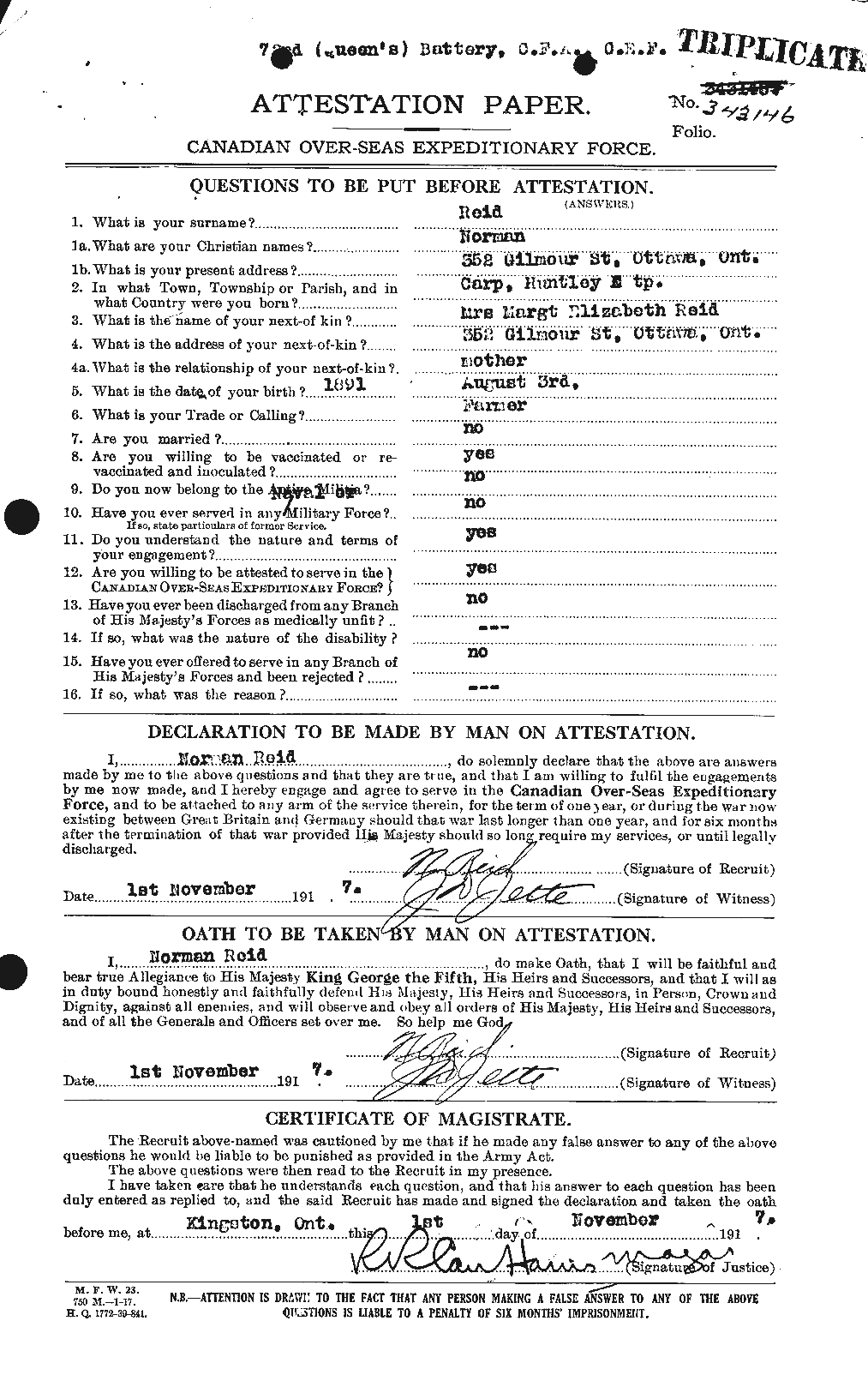 Personnel Records of the First World War - CEF 598962a