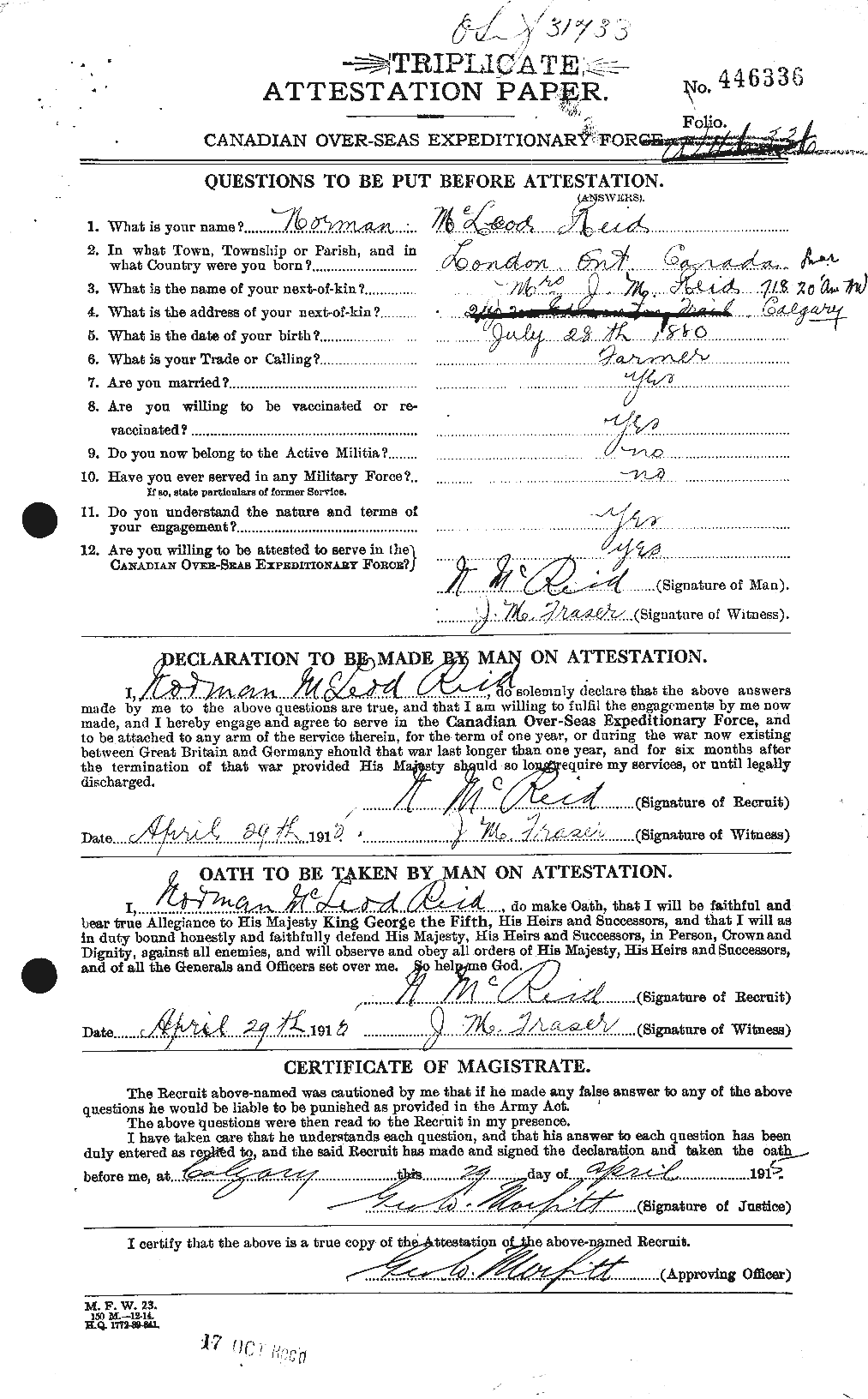 Personnel Records of the First World War - CEF 598966a