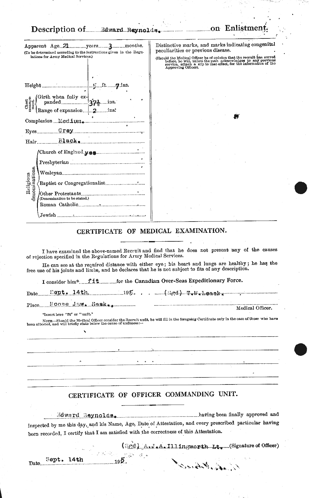 Personnel Records of the First World War - CEF 599147b
