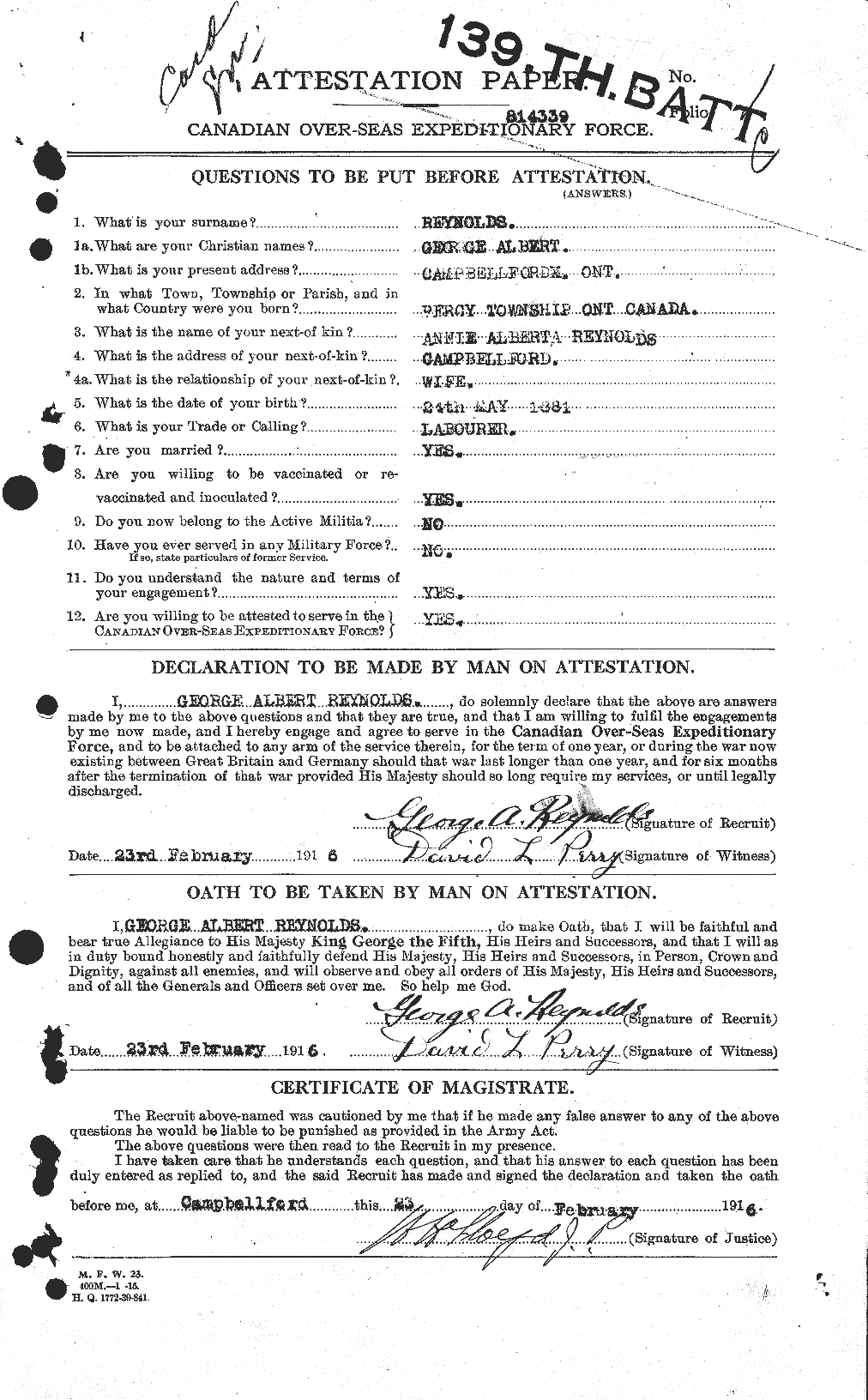 Personnel Records of the First World War - CEF 599210a