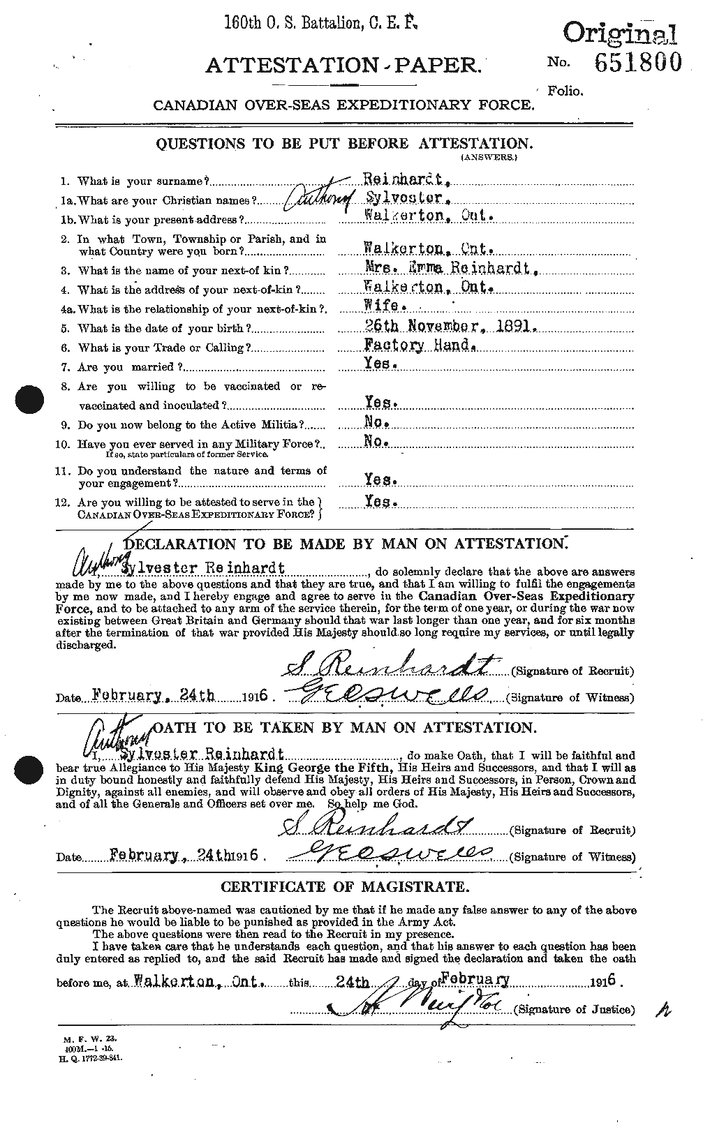 Personnel Records of the First World War - CEF 599367a