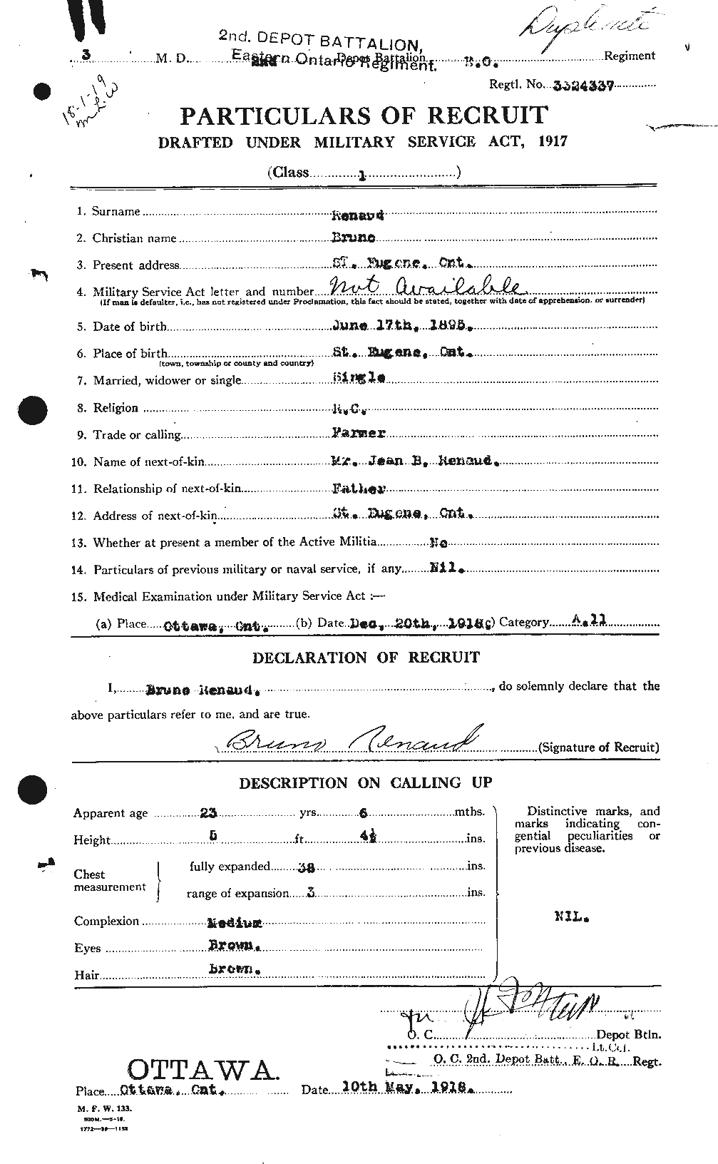 Personnel Records of the First World War - CEF 599610a
