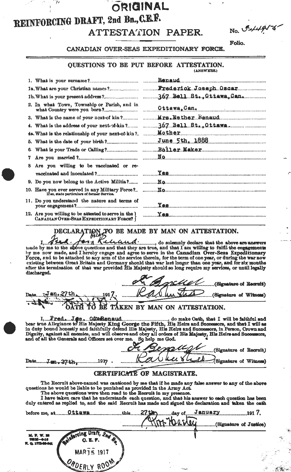 Personnel Records of the First World War - CEF 599649a