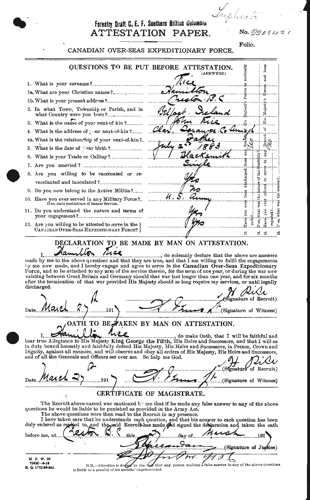 Personnel Records of the First World War - CEF 600353a