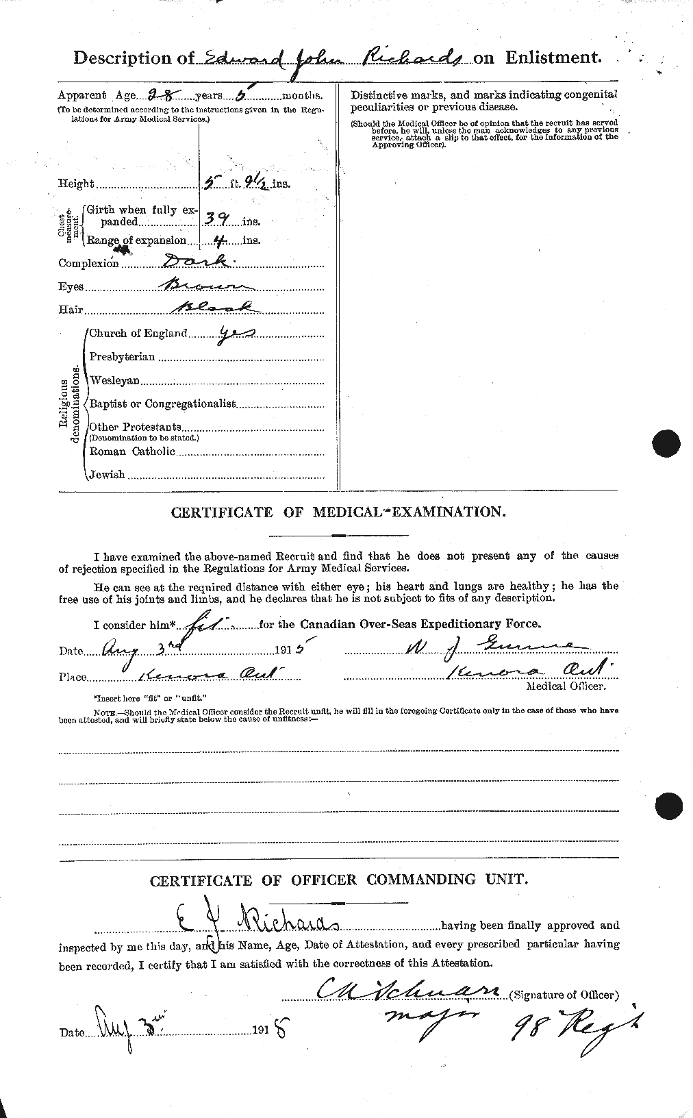 Personnel Records of the First World War - CEF 601724b