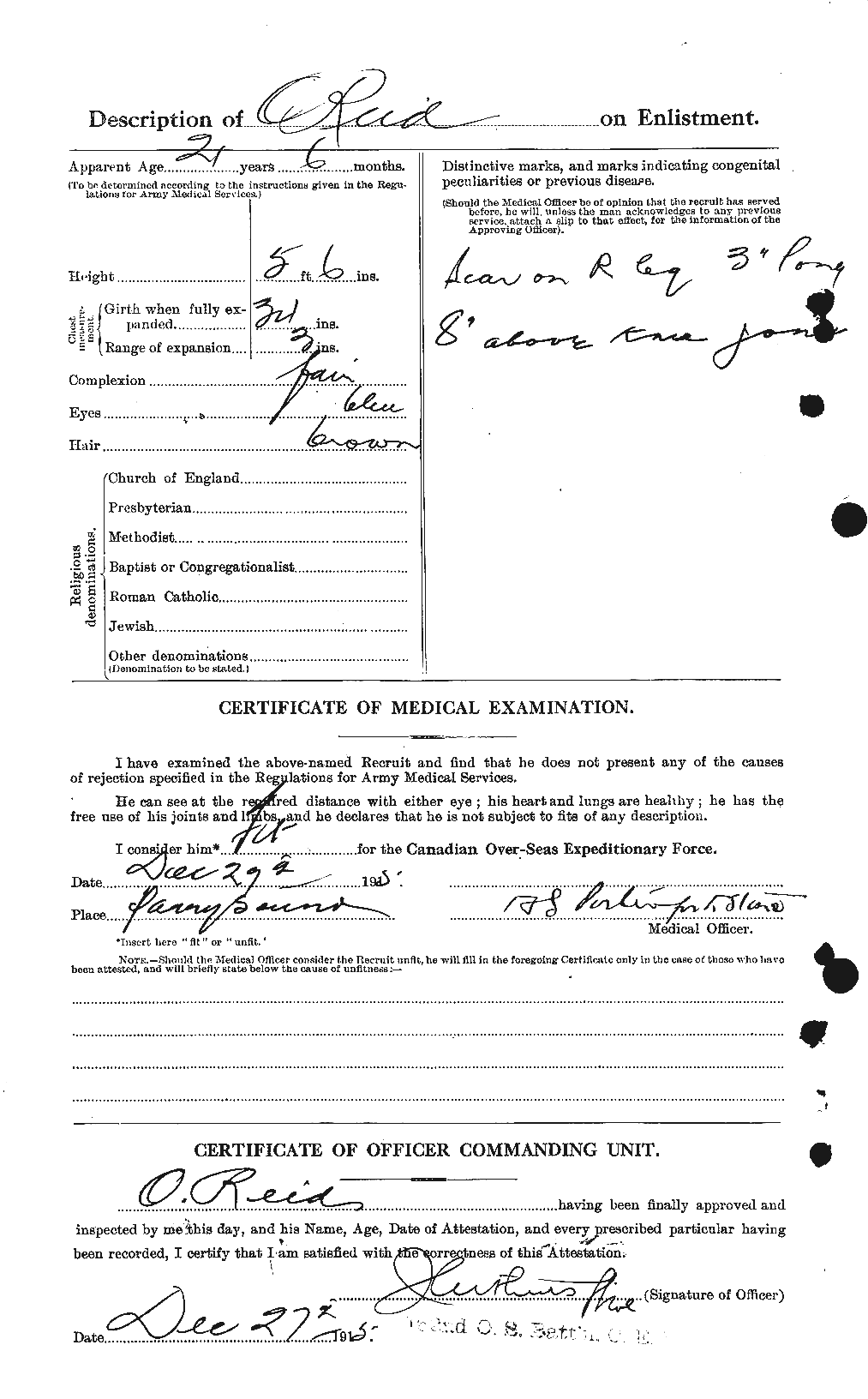 Personnel Records of the First World War - CEF 601819b