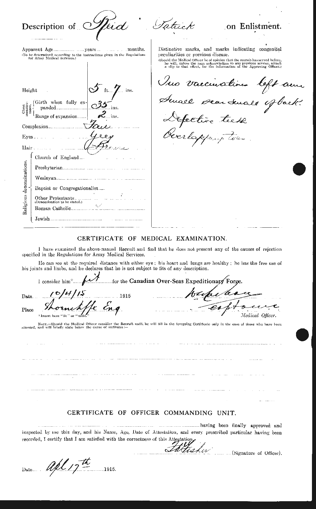 Personnel Records of the First World War - CEF 601827b