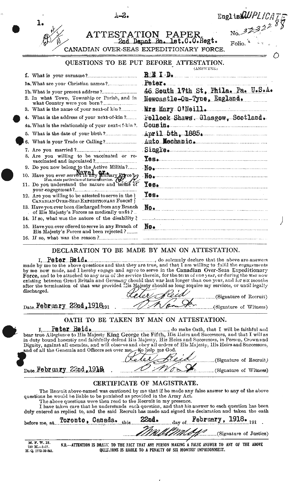 Personnel Records of the First World War - CEF 601837a