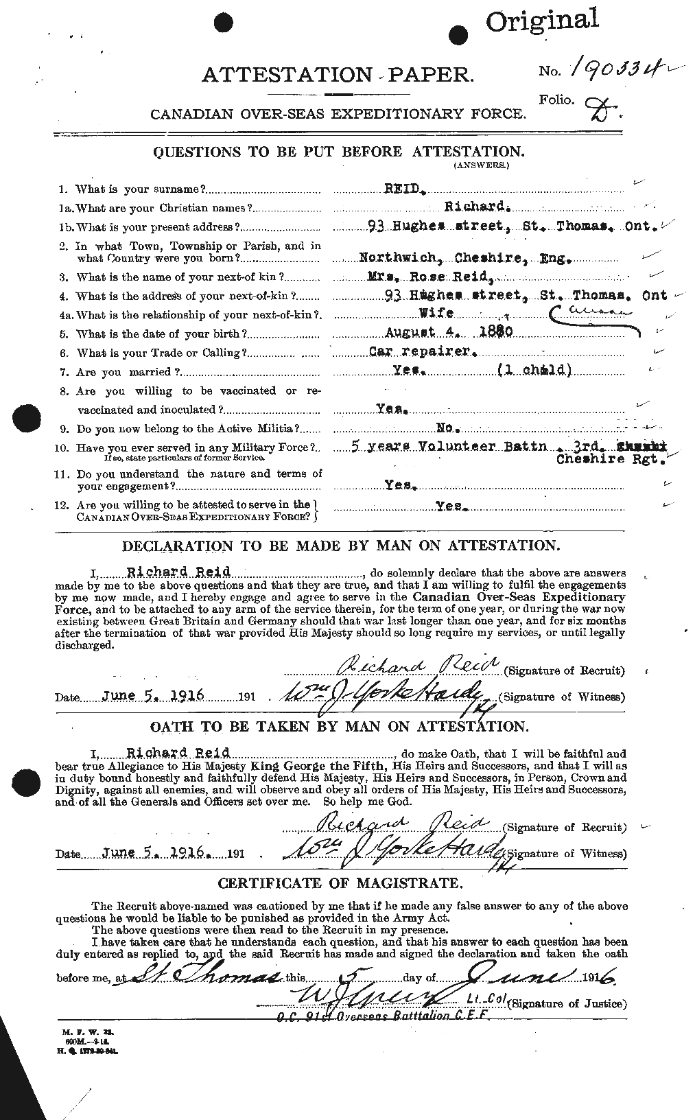 Personnel Records of the First World War - CEF 601859a