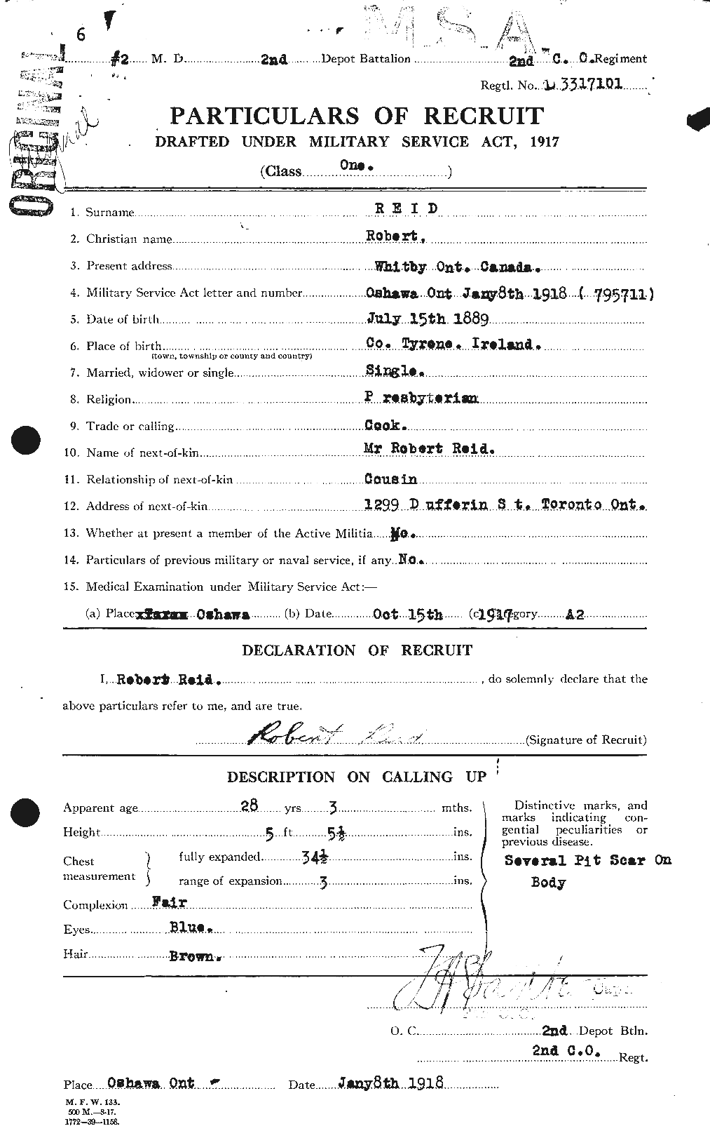 Personnel Records of the First World War - CEF 601868a