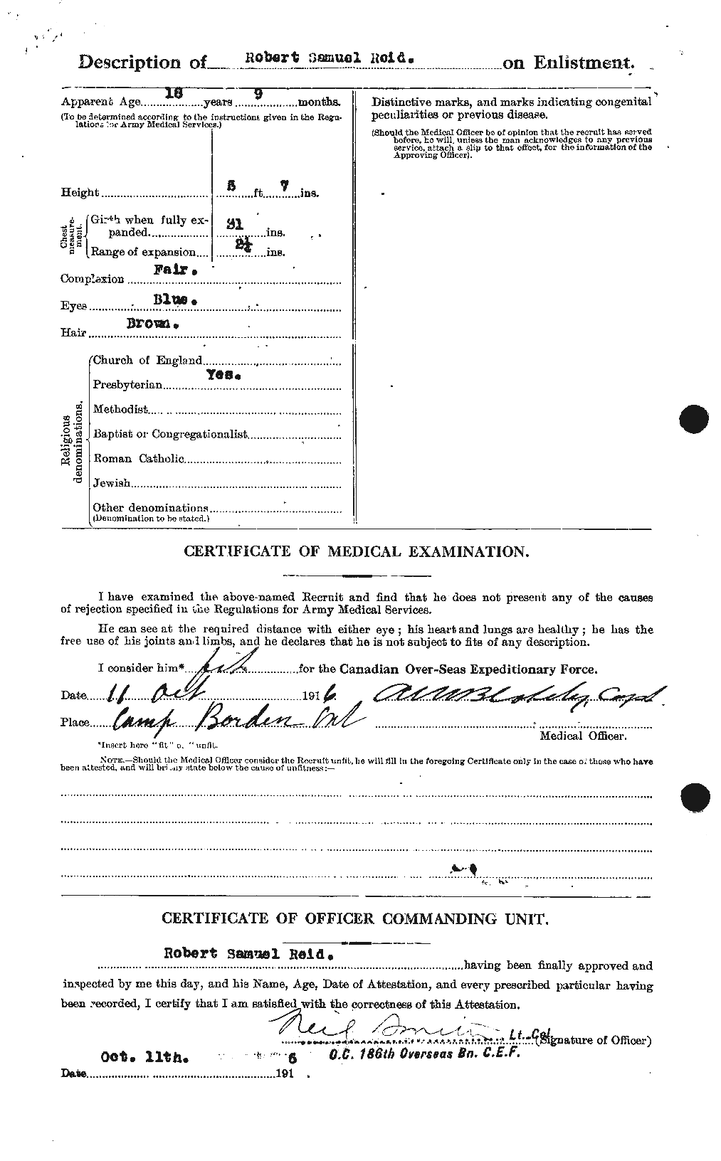 Personnel Records of the First World War - CEF 601921b